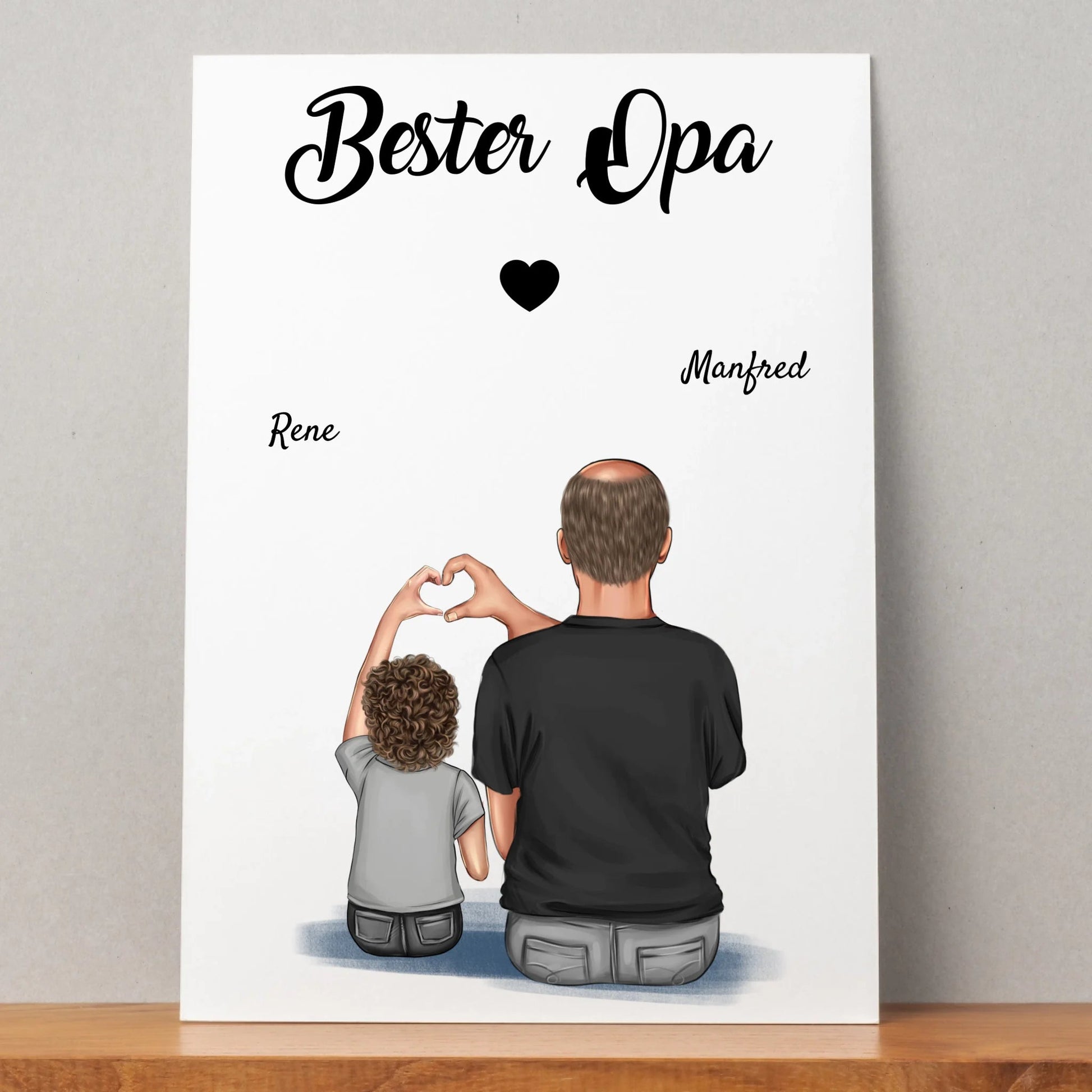 Opa Enkel Kind Bild Geschenk personalisiert - Prinolla