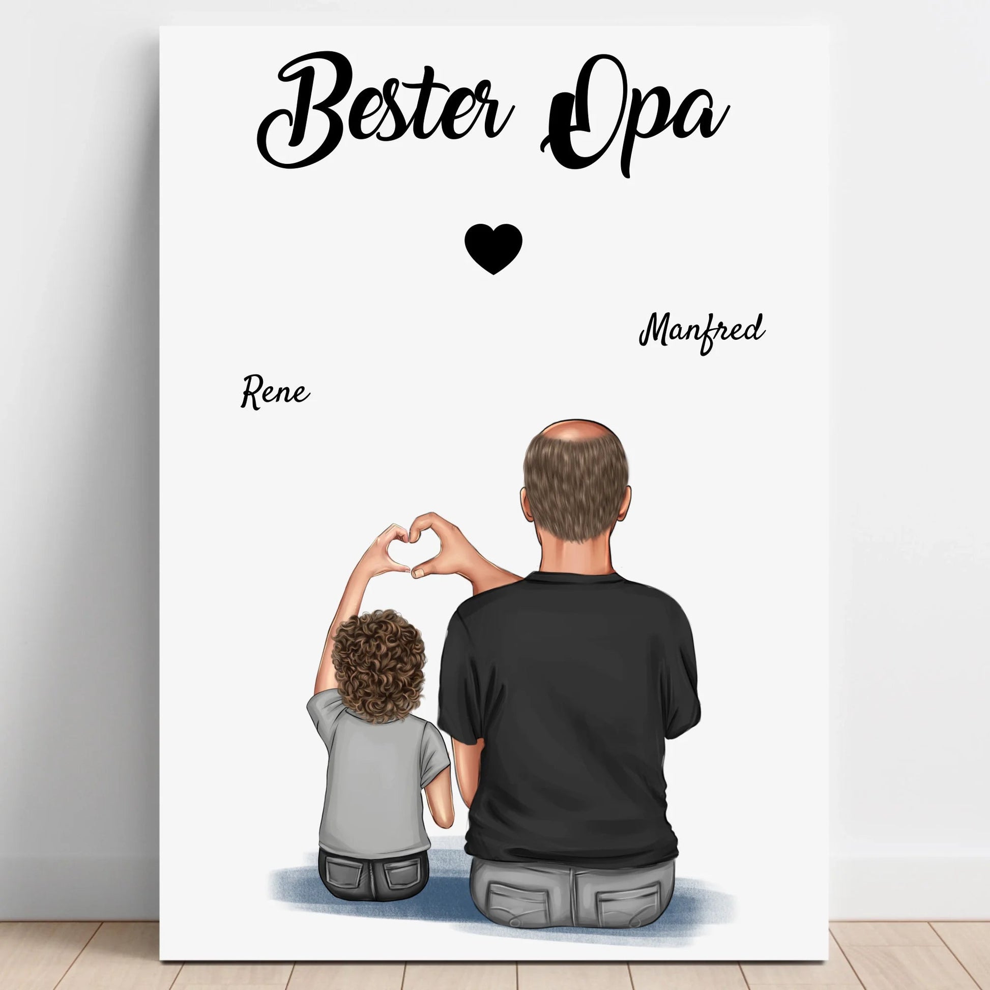 Opa Enkel Kind Bild Geschenk personalisiert - Prinolla