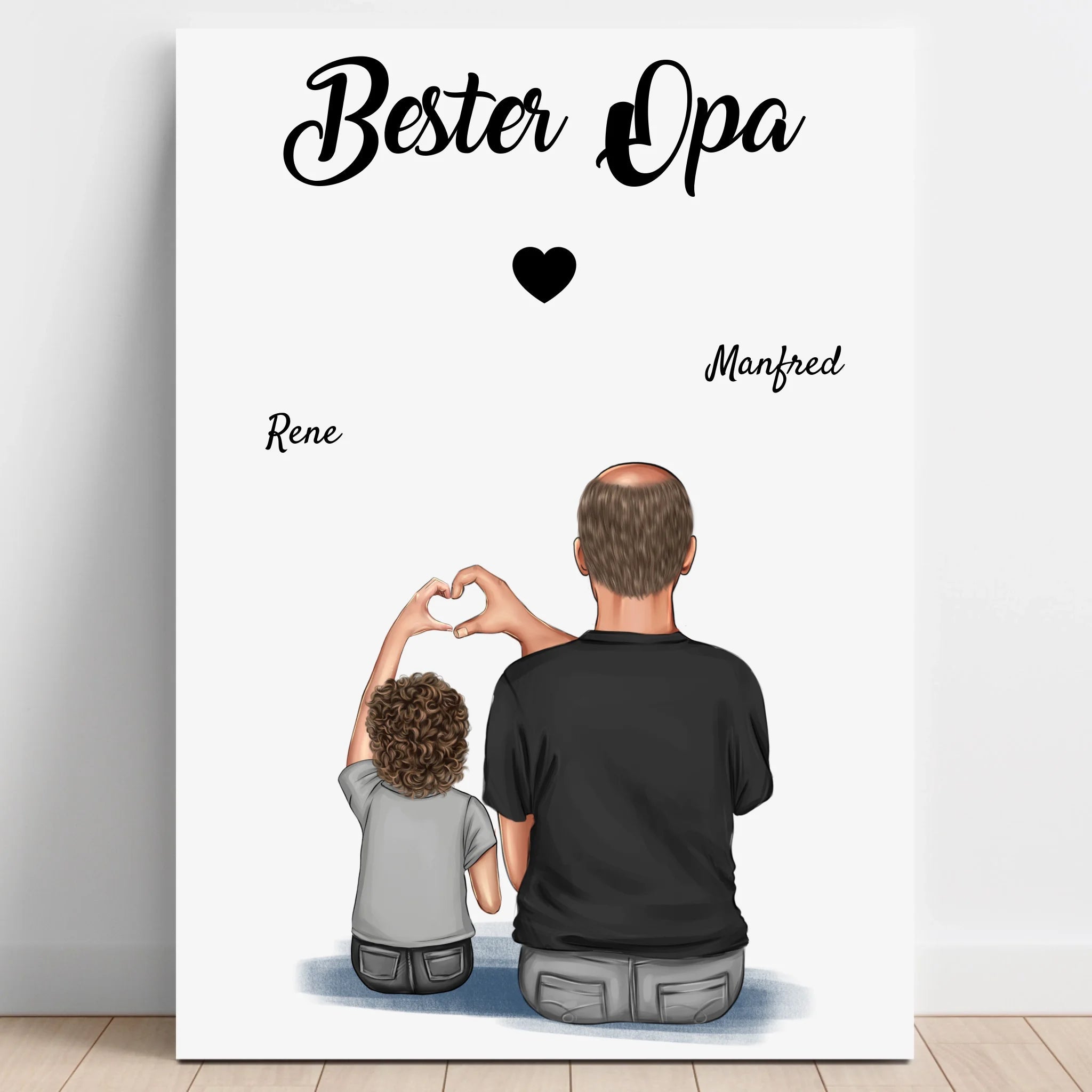 Opa Enkel Kind Bild Geschenk personalisiert - Prinolla