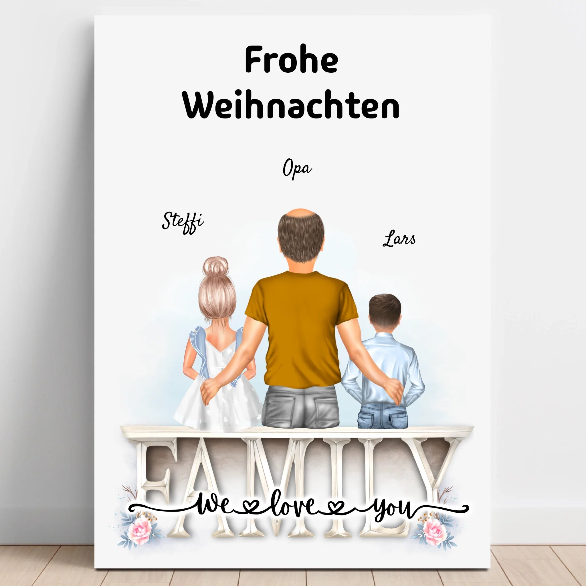 Opa Enkelkinder Poster Geschenk personalisiert - Prinolla
