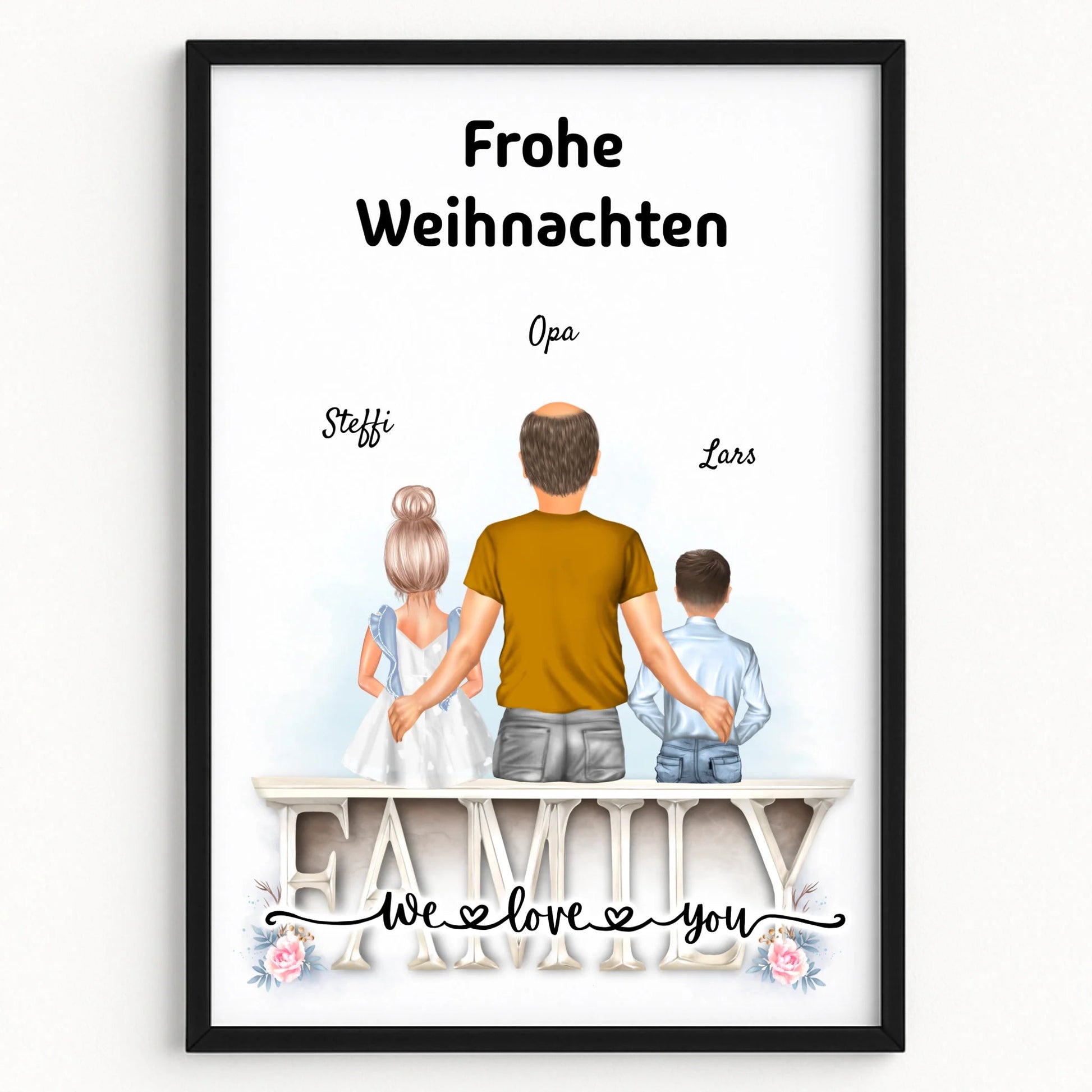 Opa Enkelkinder Poster Geschenk personalisiert - Prinolla