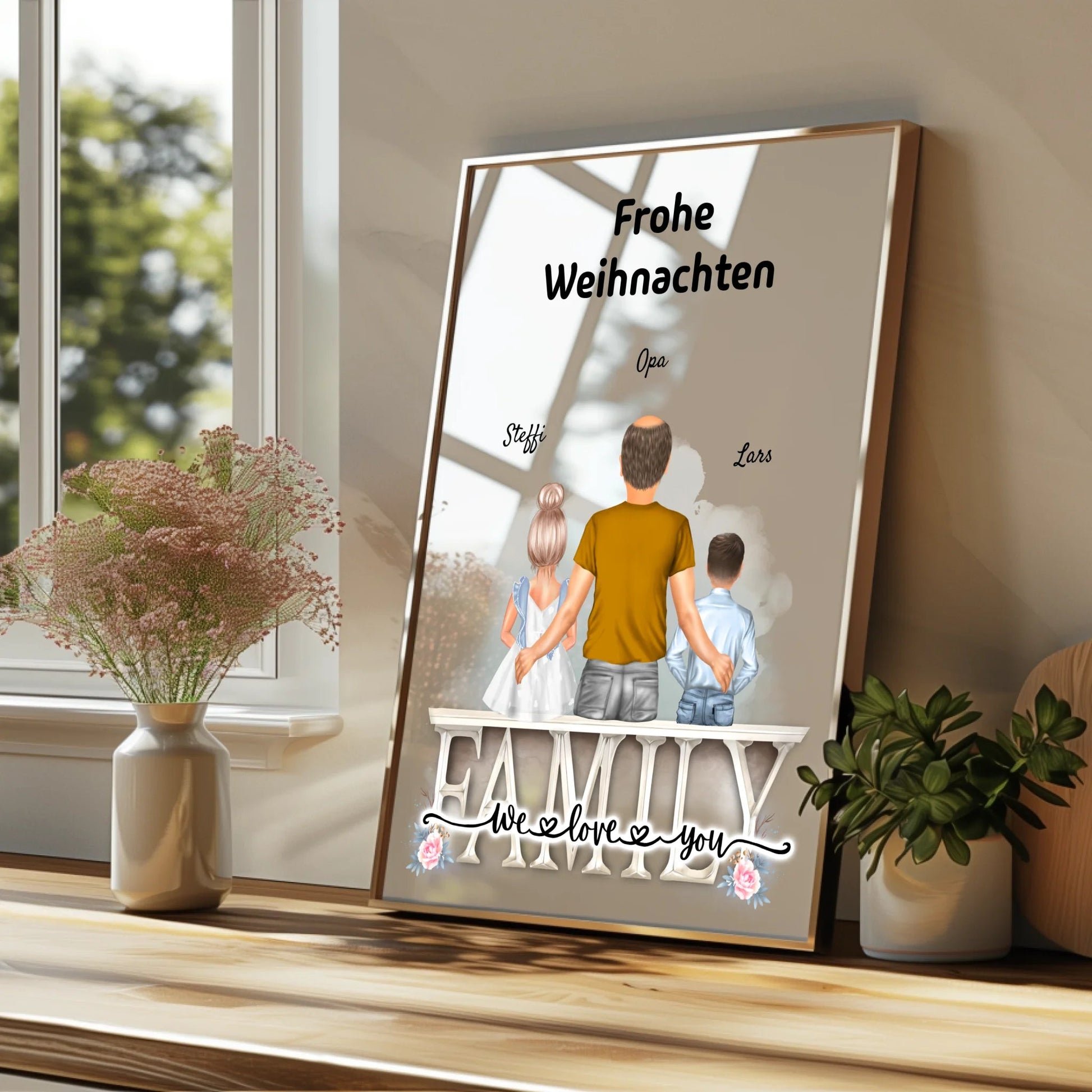 Opa Enkelkinder Poster Geschenk personalisiert - Prinolla