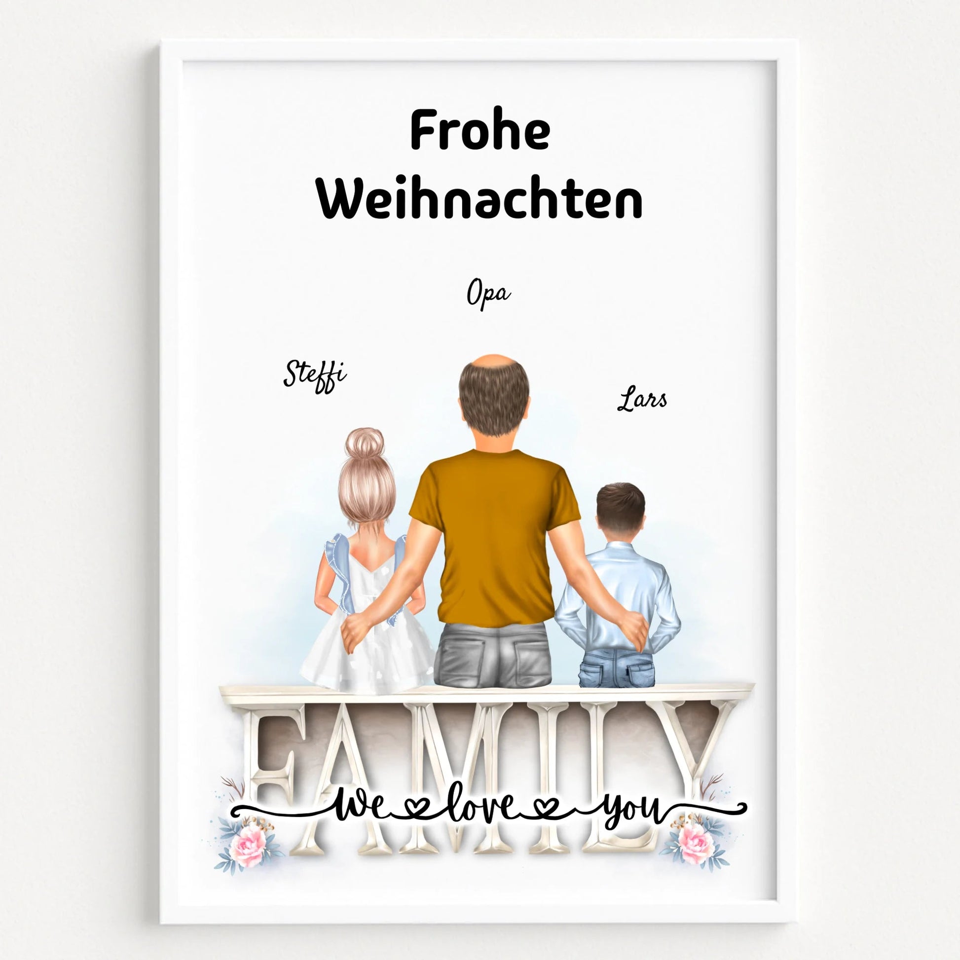 Opa Enkelkinder Poster Geschenk personalisiert - Prinolla