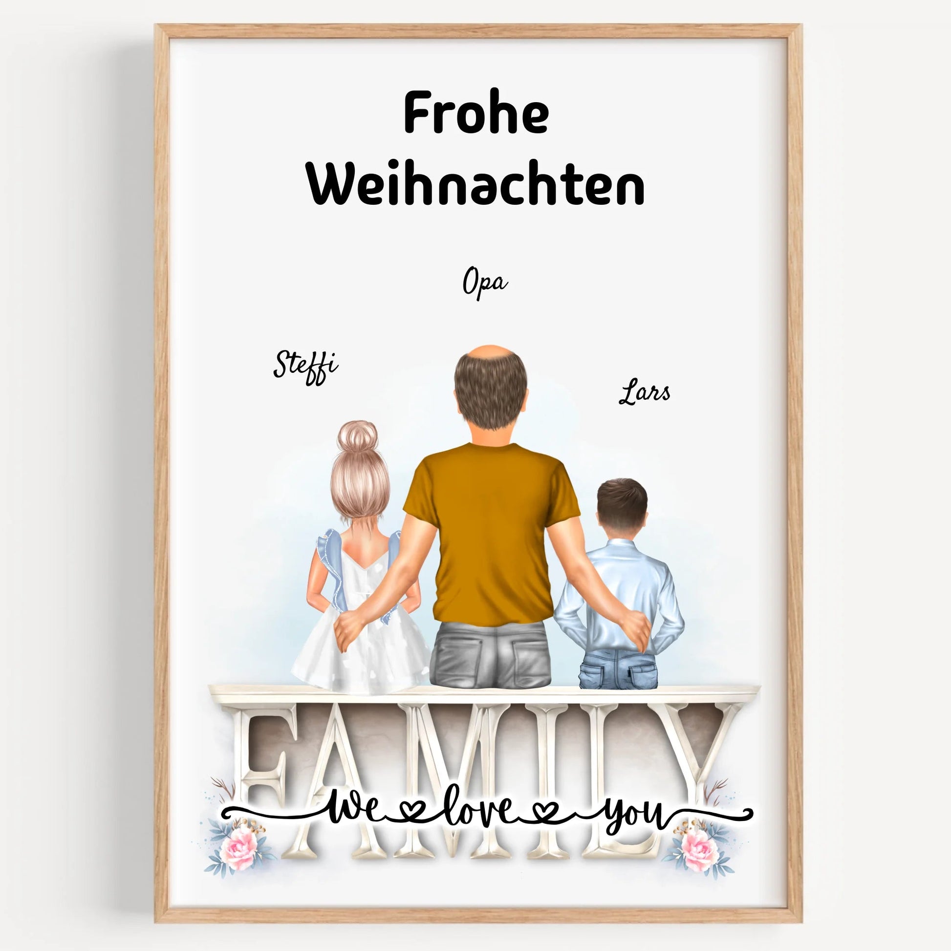 Opa Enkelkinder Poster Geschenk personalisiert - Prinolla