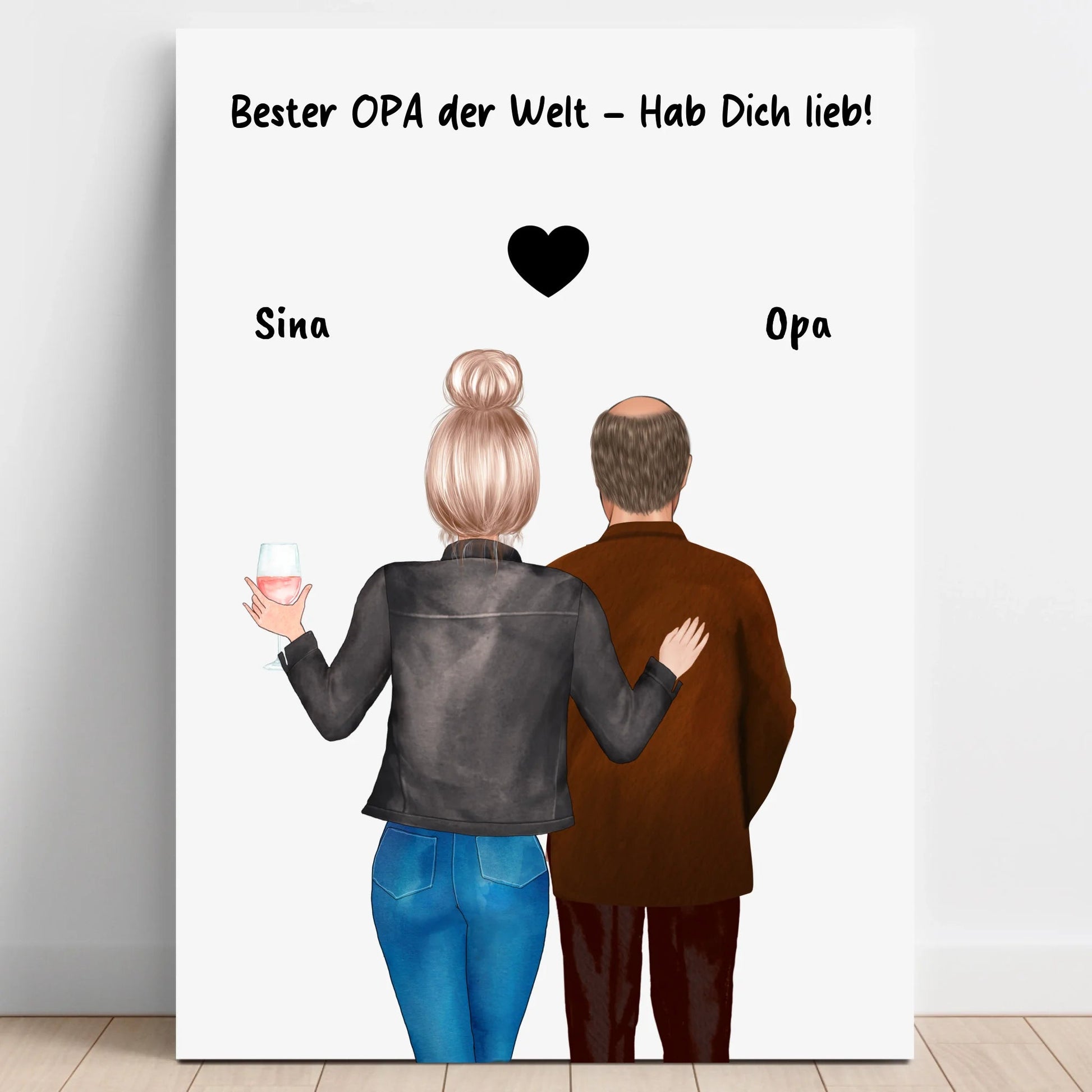 Opa erwachsene Enkeltochter Poster Geschenk personalisiert - Prinolla