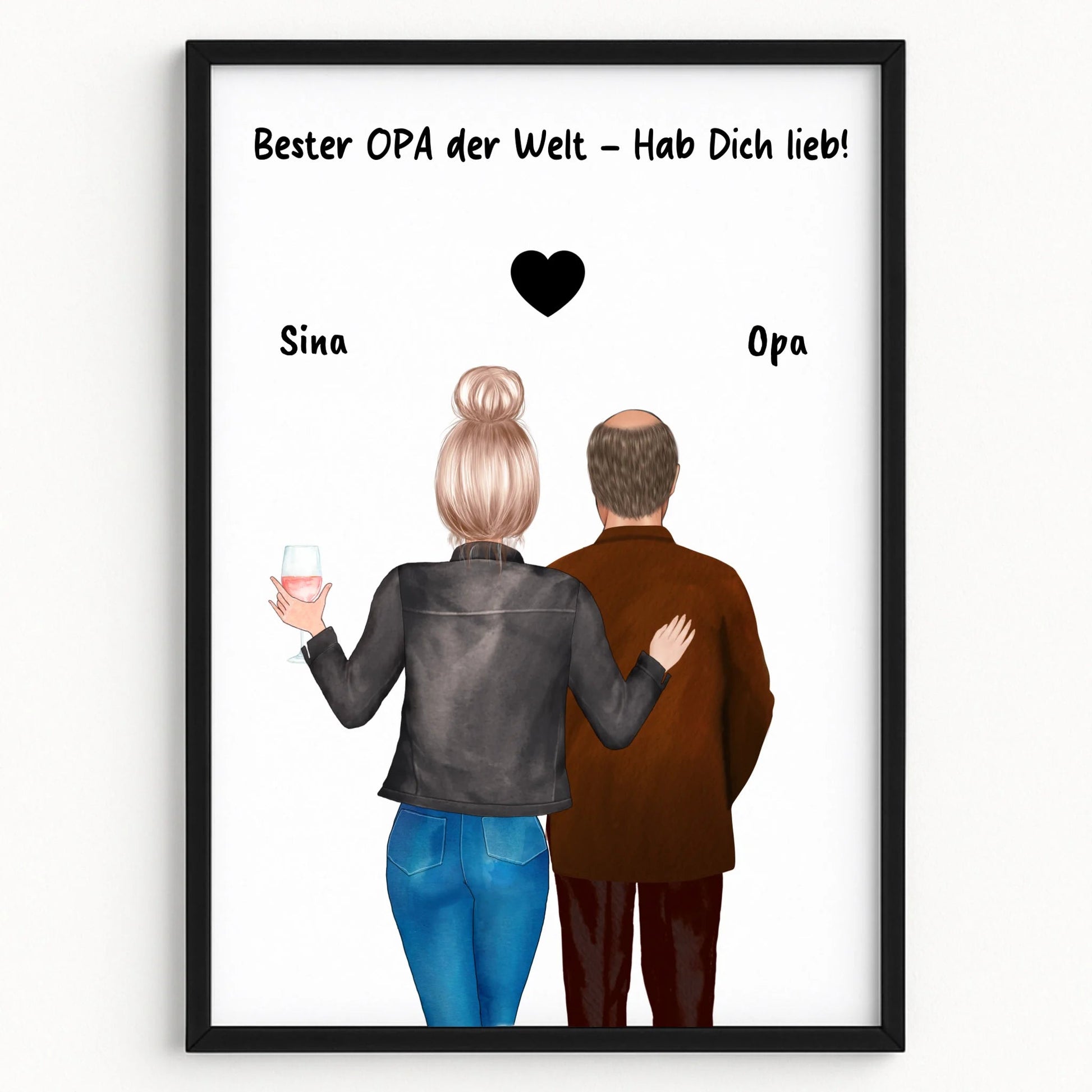 Opa erwachsene Enkeltochter Poster Geschenk personalisiert - Prinolla