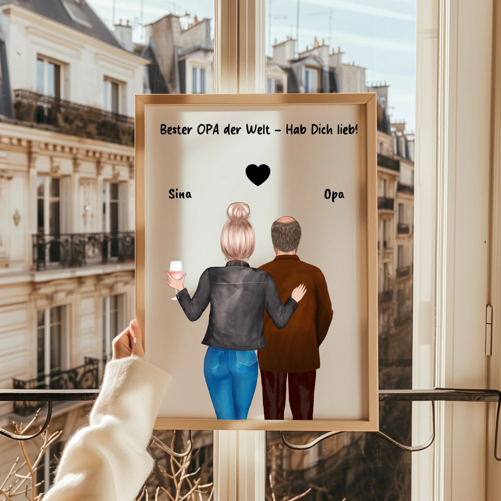 Opa erwachsene Enkeltochter Poster Geschenk personalisiert - Prinolla