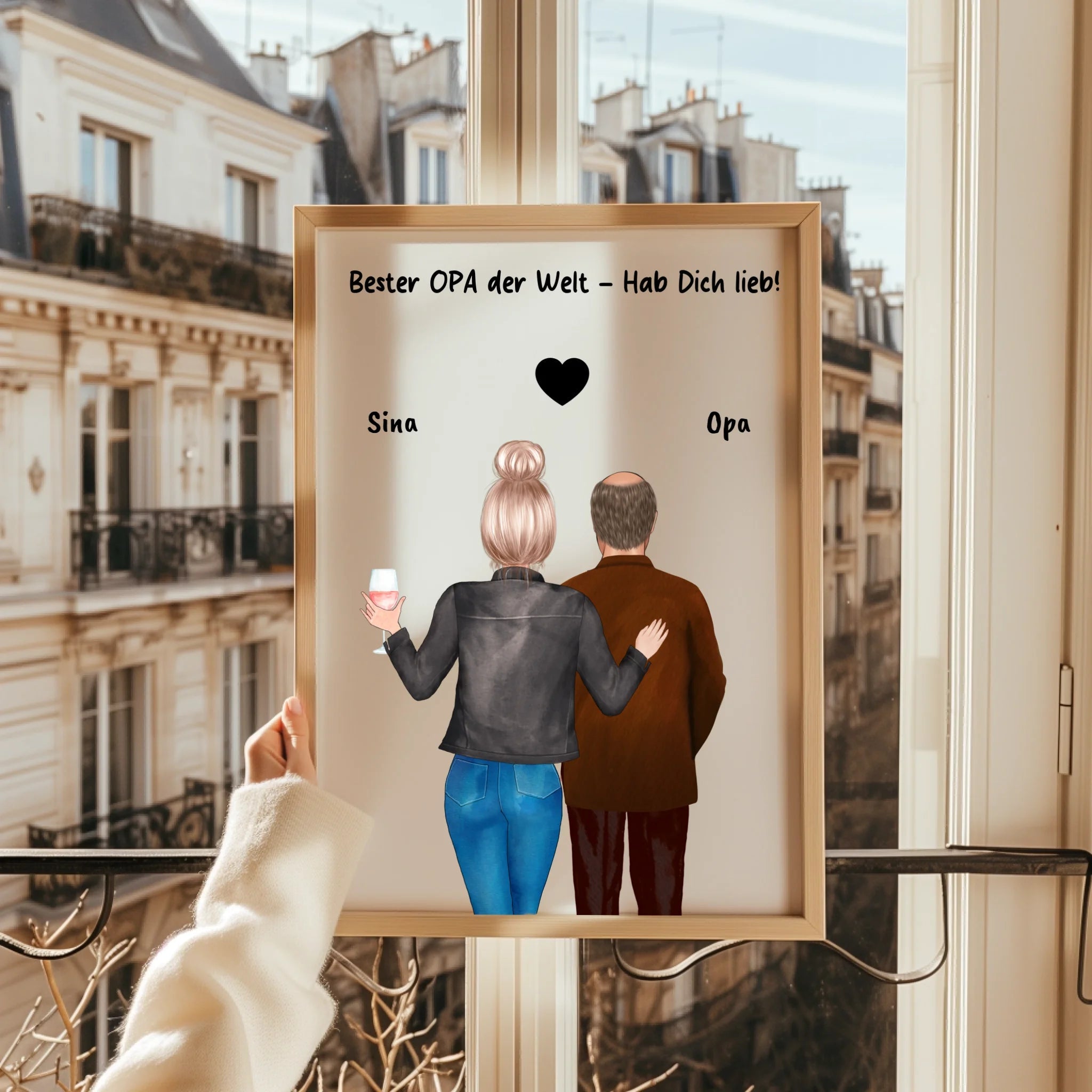 Opa erwachsene Enkeltochter Poster Geschenk personalisiert - Prinolla