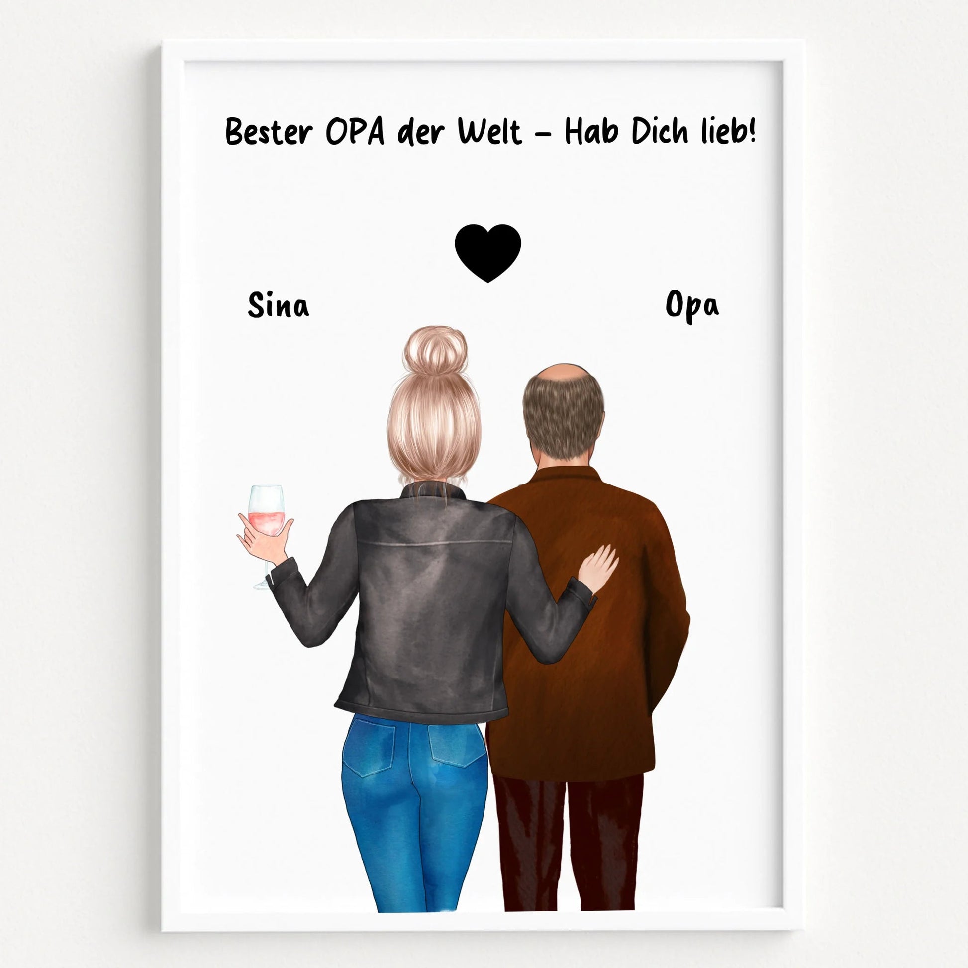 Opa erwachsene Enkeltochter Poster Geschenk personalisiert - Prinolla