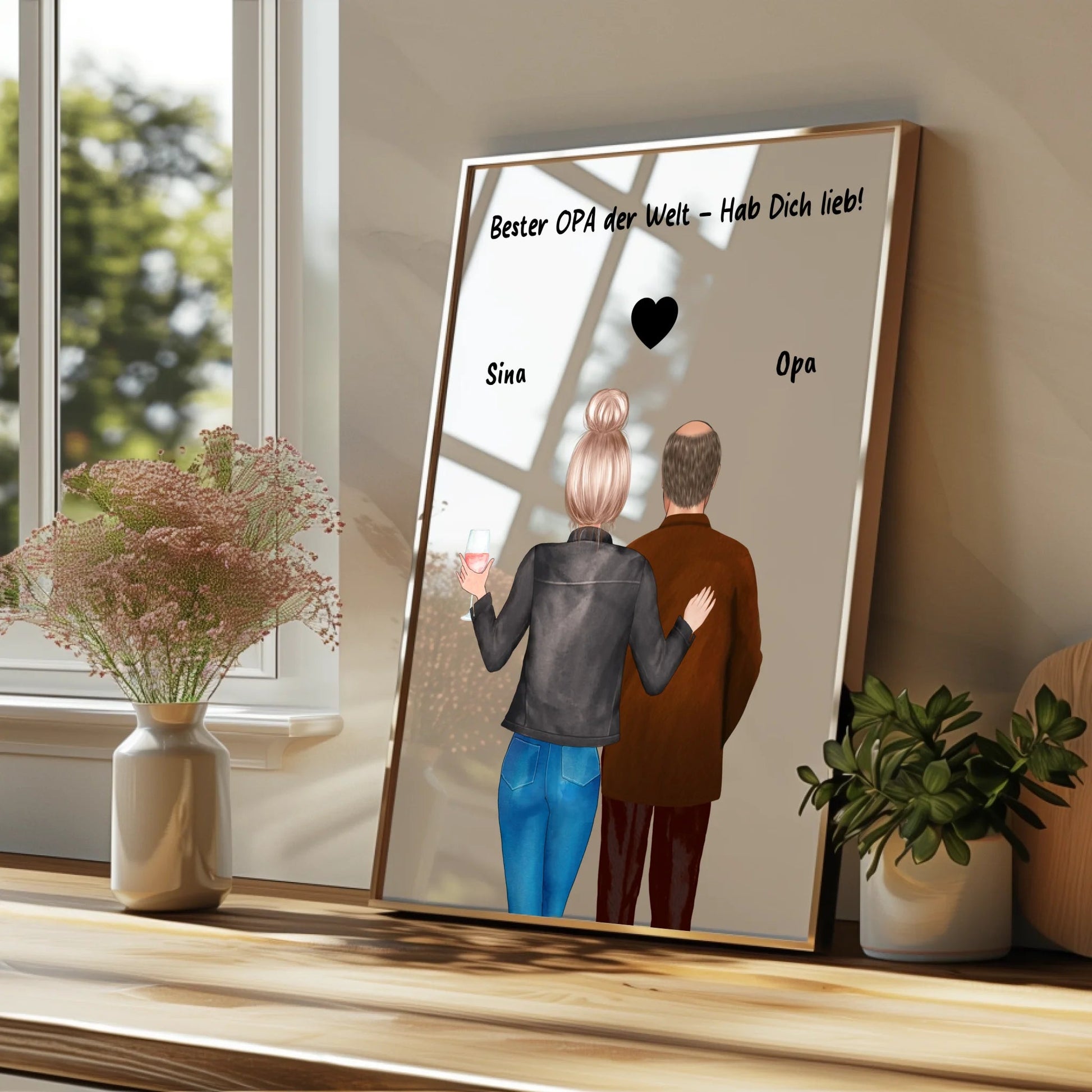 Opa erwachsene Enkeltochter Poster Geschenk personalisiert - Prinolla