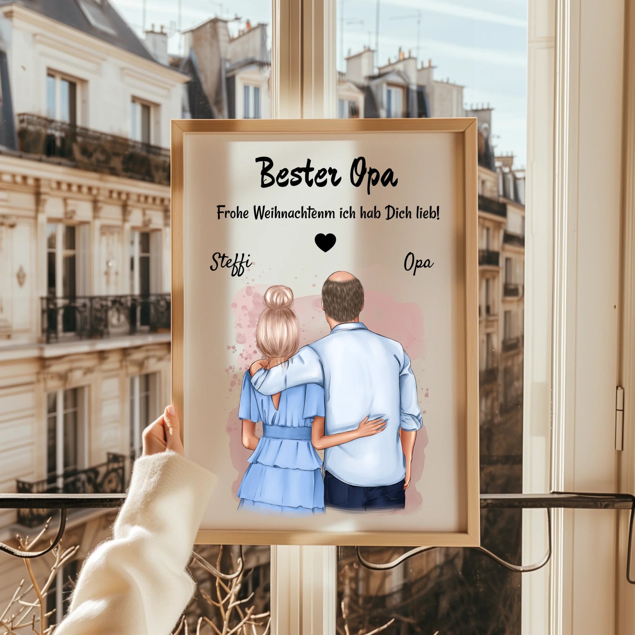 Opa Geschenk Poster von erwachsener Enkeltochter personalisiert - Prinolla