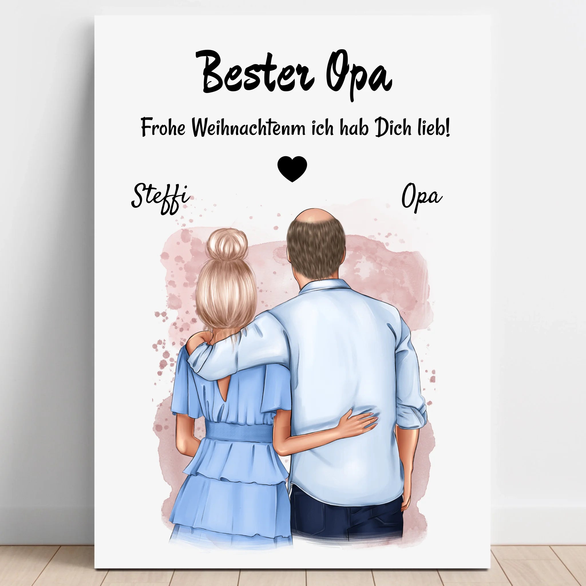 Opa Geschenk Poster von erwachsener Enkeltochter personalisiert - Prinolla