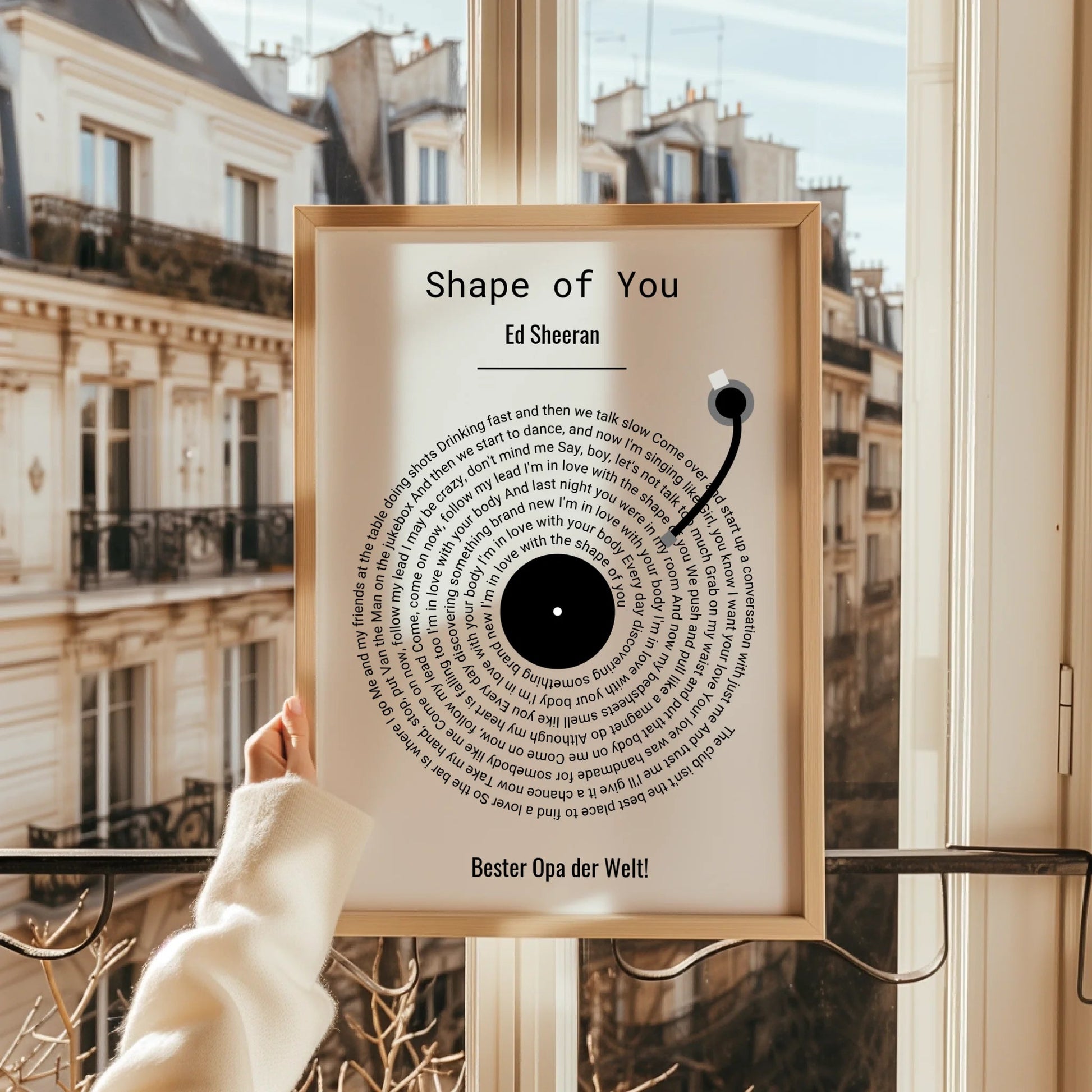 Opa Musikposter Lieblingslied Geschenk personalisiert - Prinolla