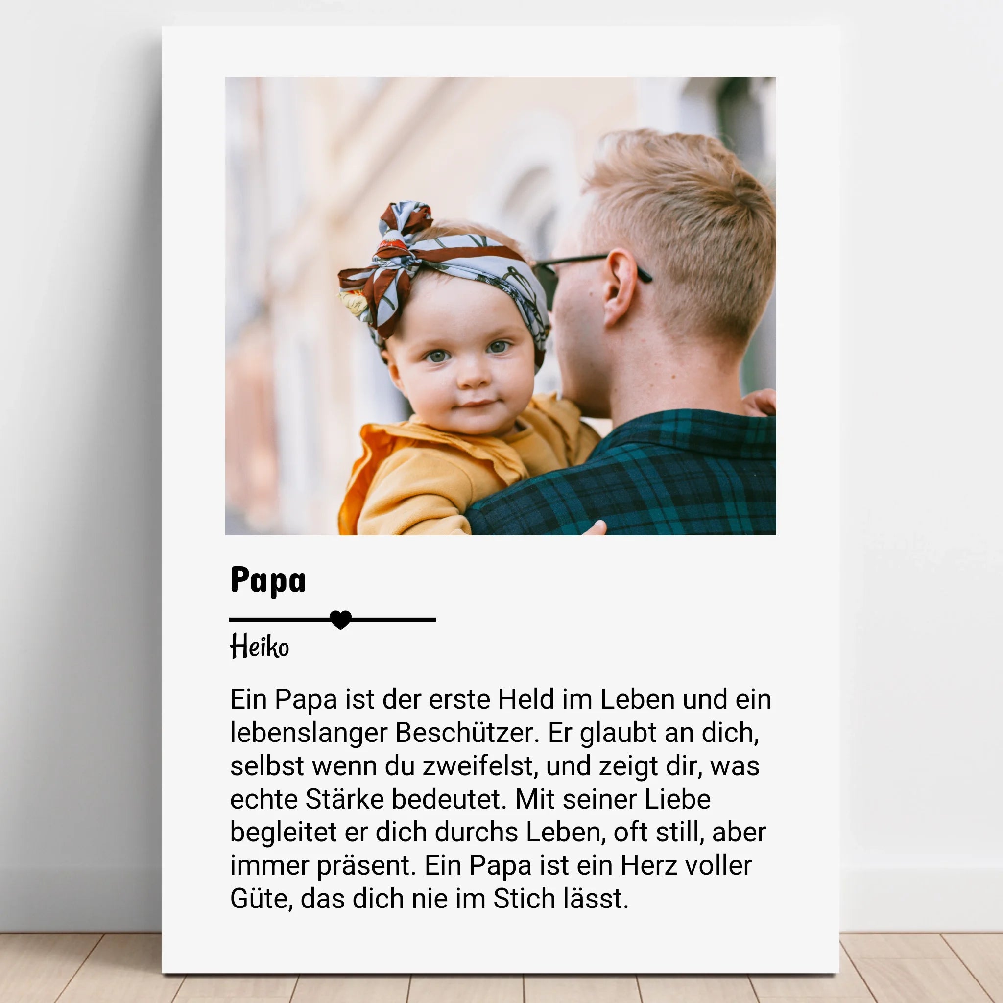 Papa Definition persönliches Poster Geschenk mit Foto - Prinolla
