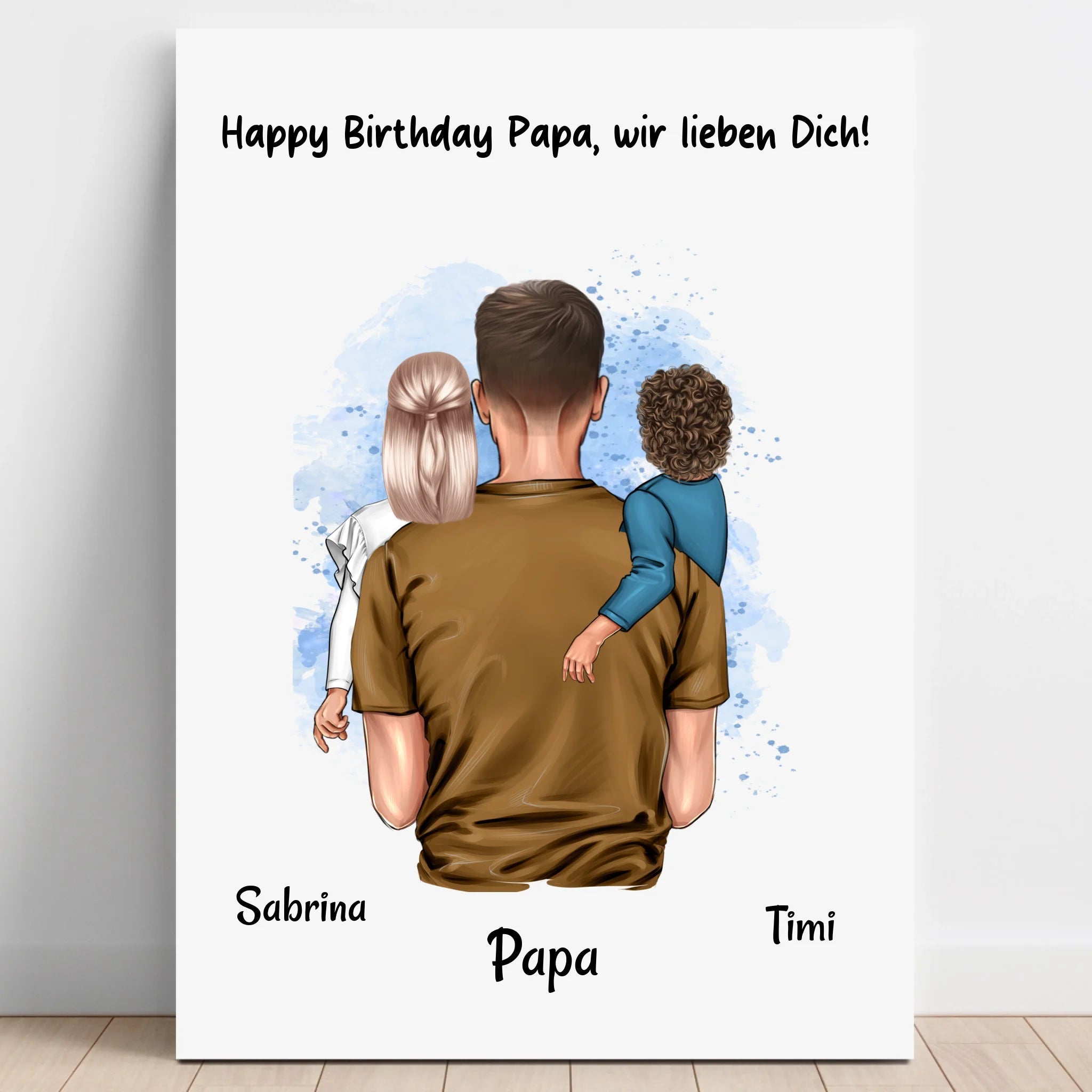 Papa Kinder persönliches Geschenk Bild gestalten - Prinolla