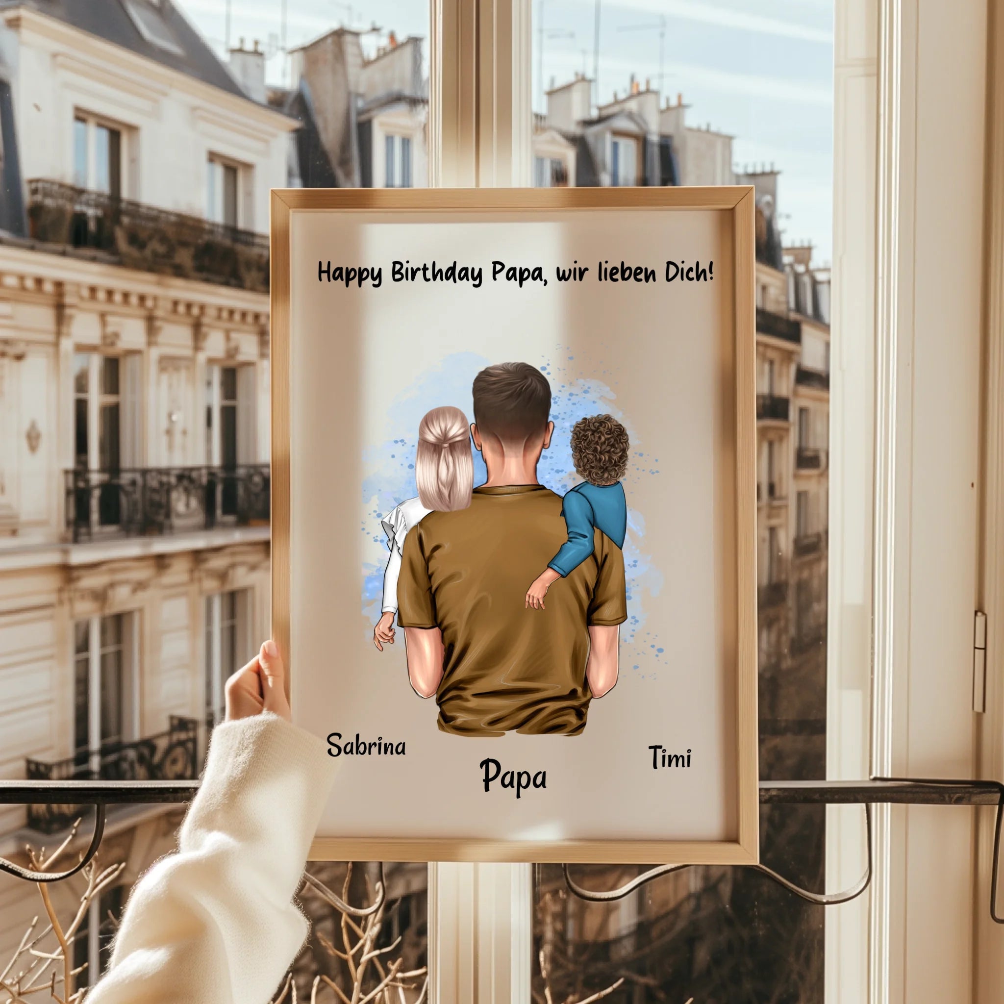 Papa Kinder persönliches Geschenk Bild gestalten - Prinolla