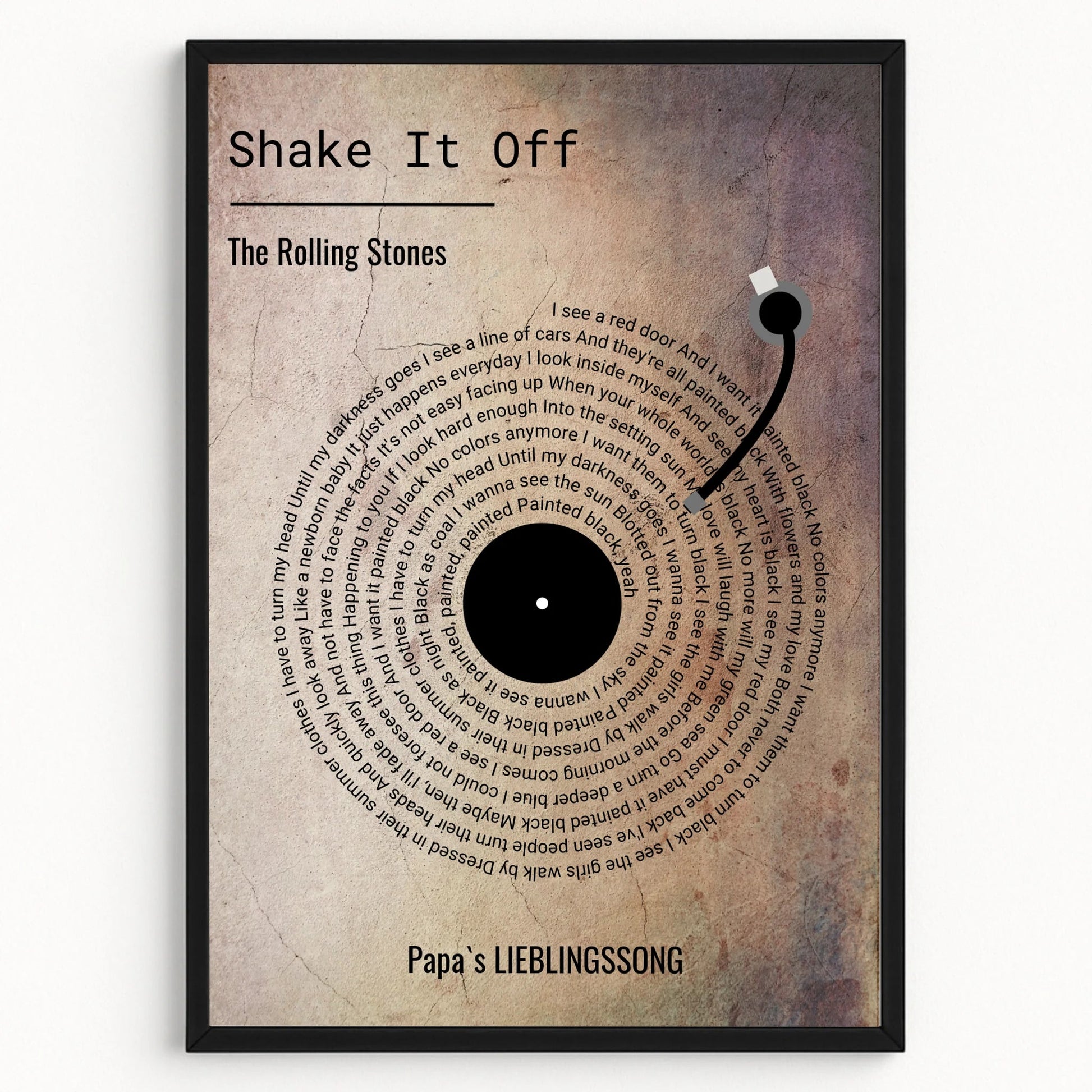 Papa Lieblingslied Schallplatten Design Poster - Prinolla