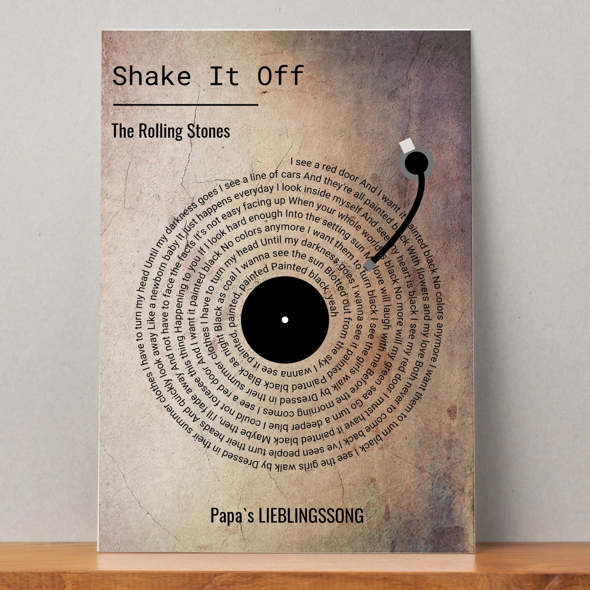 Papa Lieblingslied Schallplatten Design Poster - Prinolla