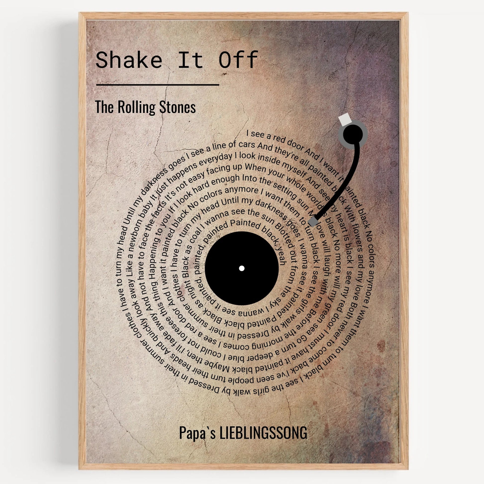 Papa Lieblingslied Schallplatten Design Poster - Prinolla