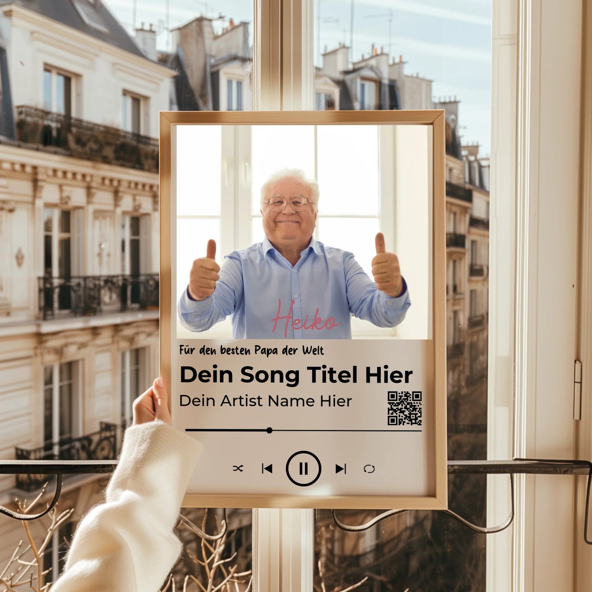 Papa Lieblingssong Musikposter Geschenk personalisiert - Prinolla
