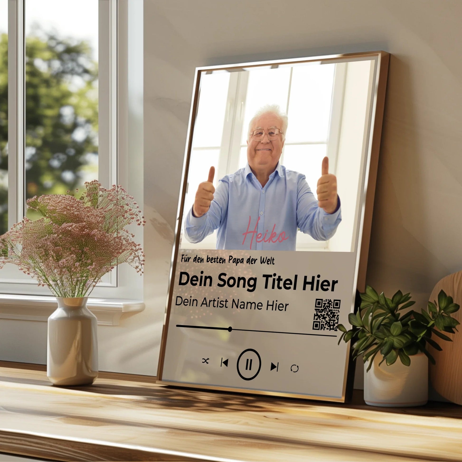 Papa Lieblingssong Musikposter Geschenk personalisiert - Prinolla