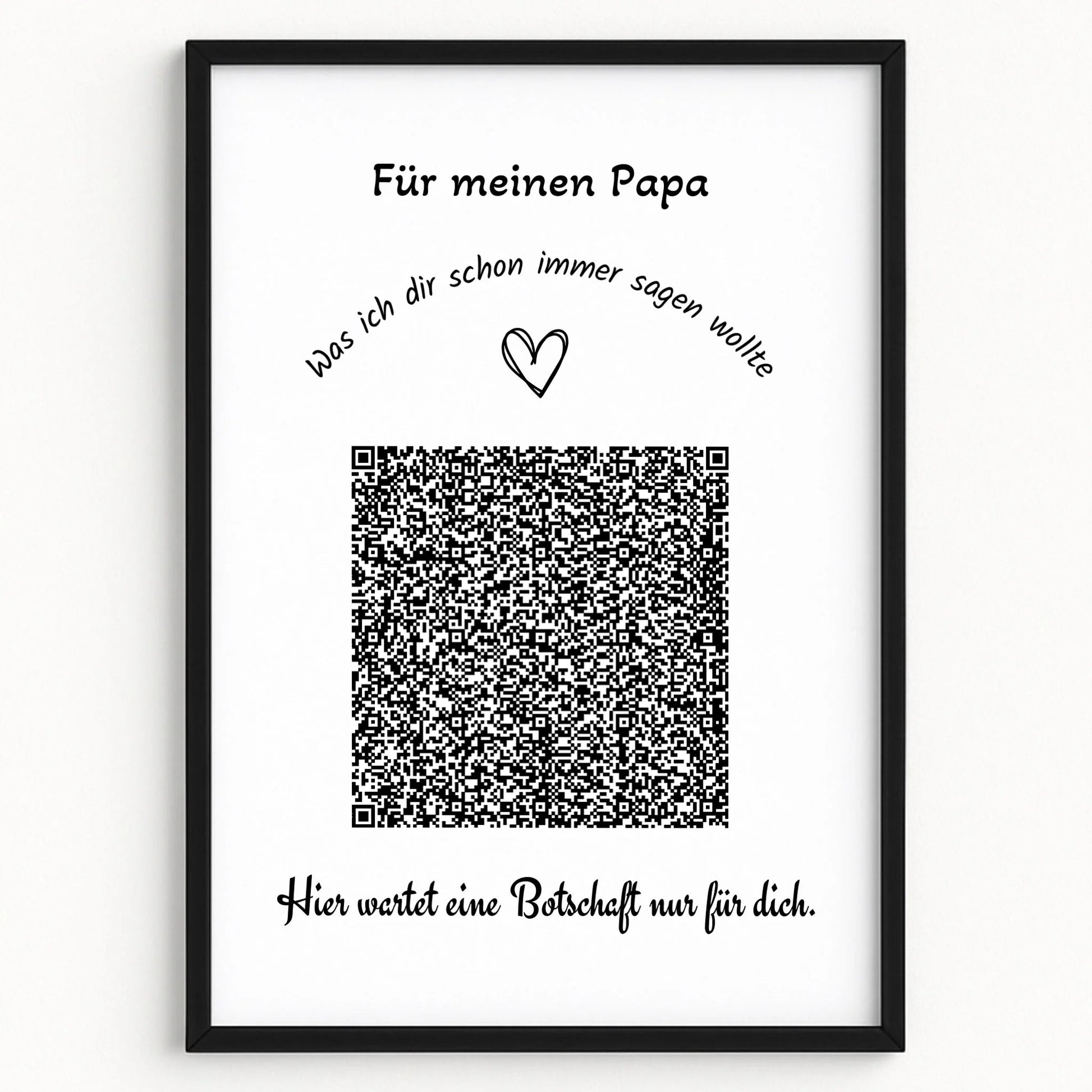 Papa QR Code Poster persönliches Geschenk - Prinolla
