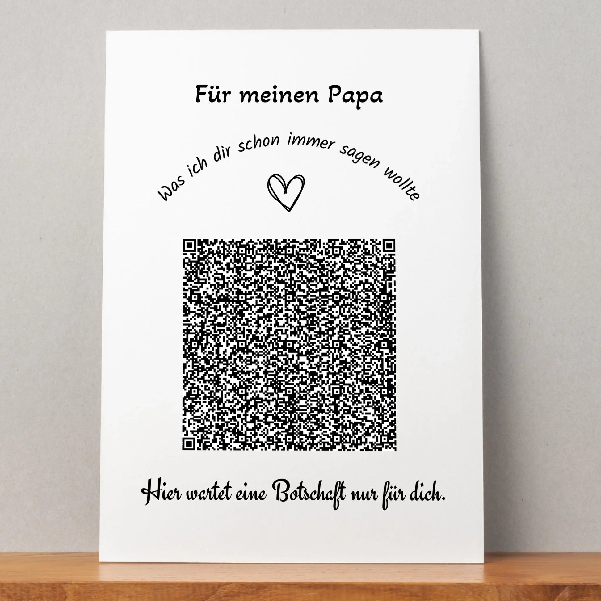 Papa QR Code Poster persönliches Geschenk - Prinolla