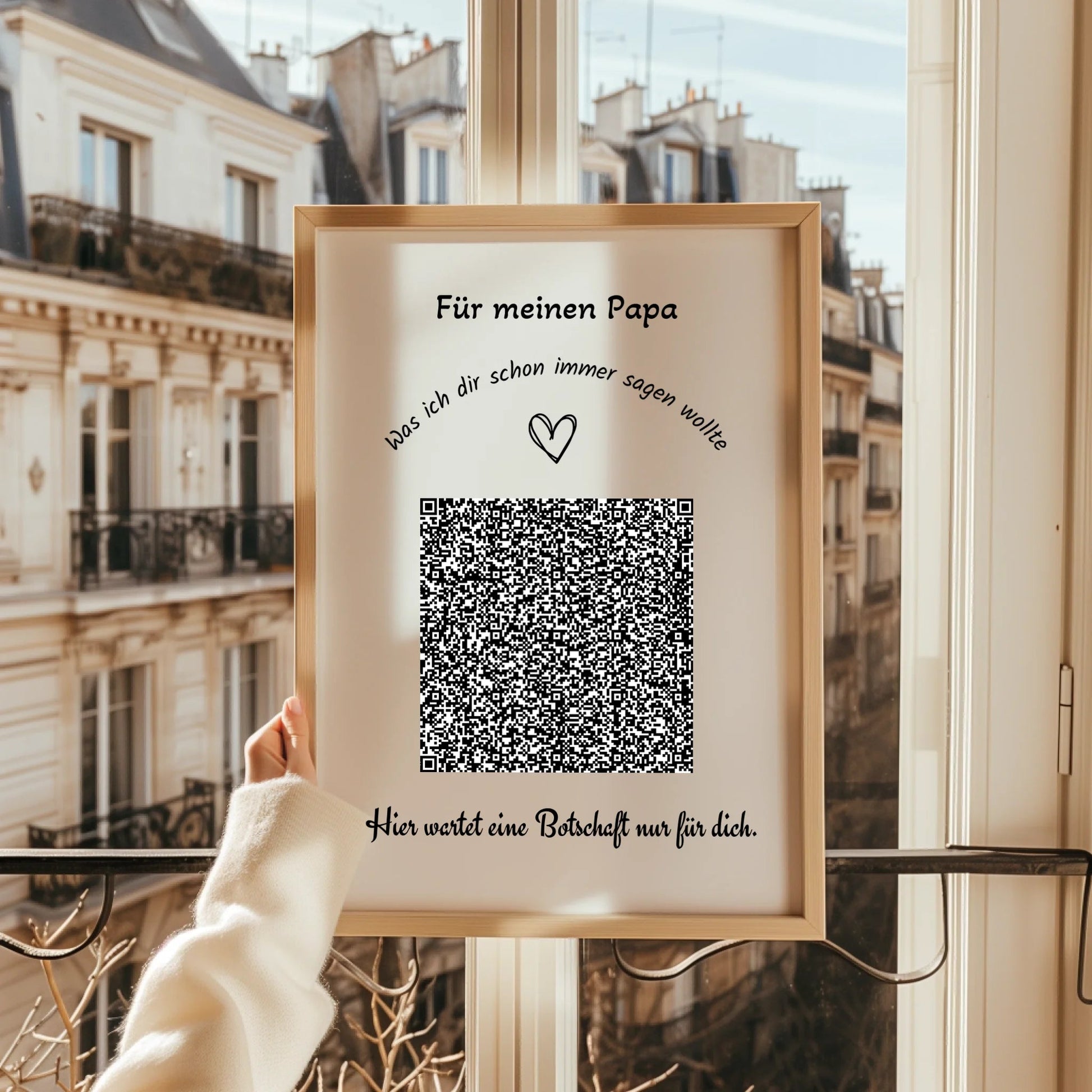 Papa QR Code Poster persönliches Geschenk - Prinolla