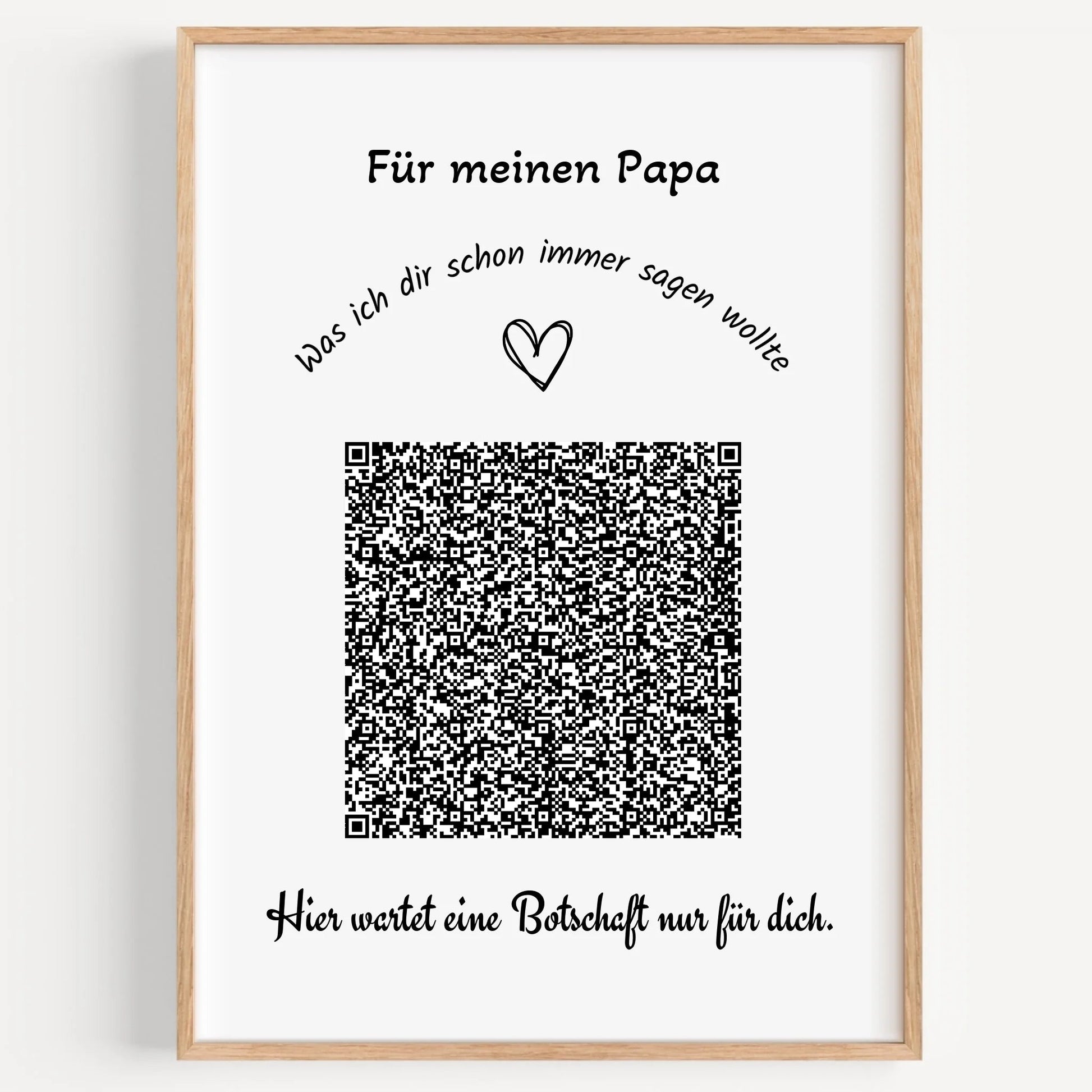 Papa QR Code Poster persönliches Geschenk - Prinolla