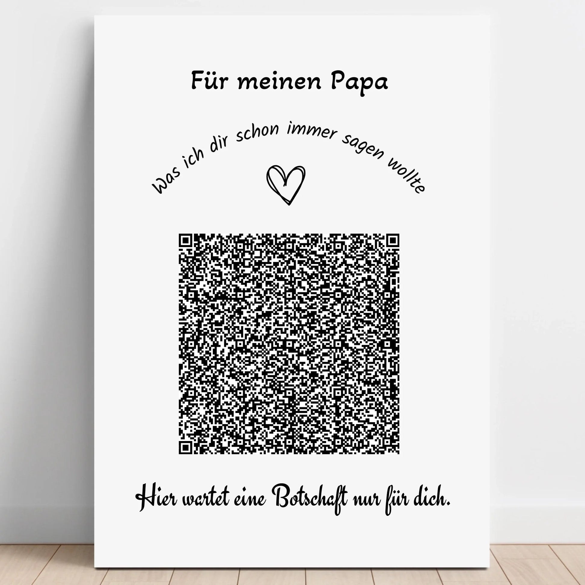 Papa QR Code Poster persönliches Geschenk - Prinolla