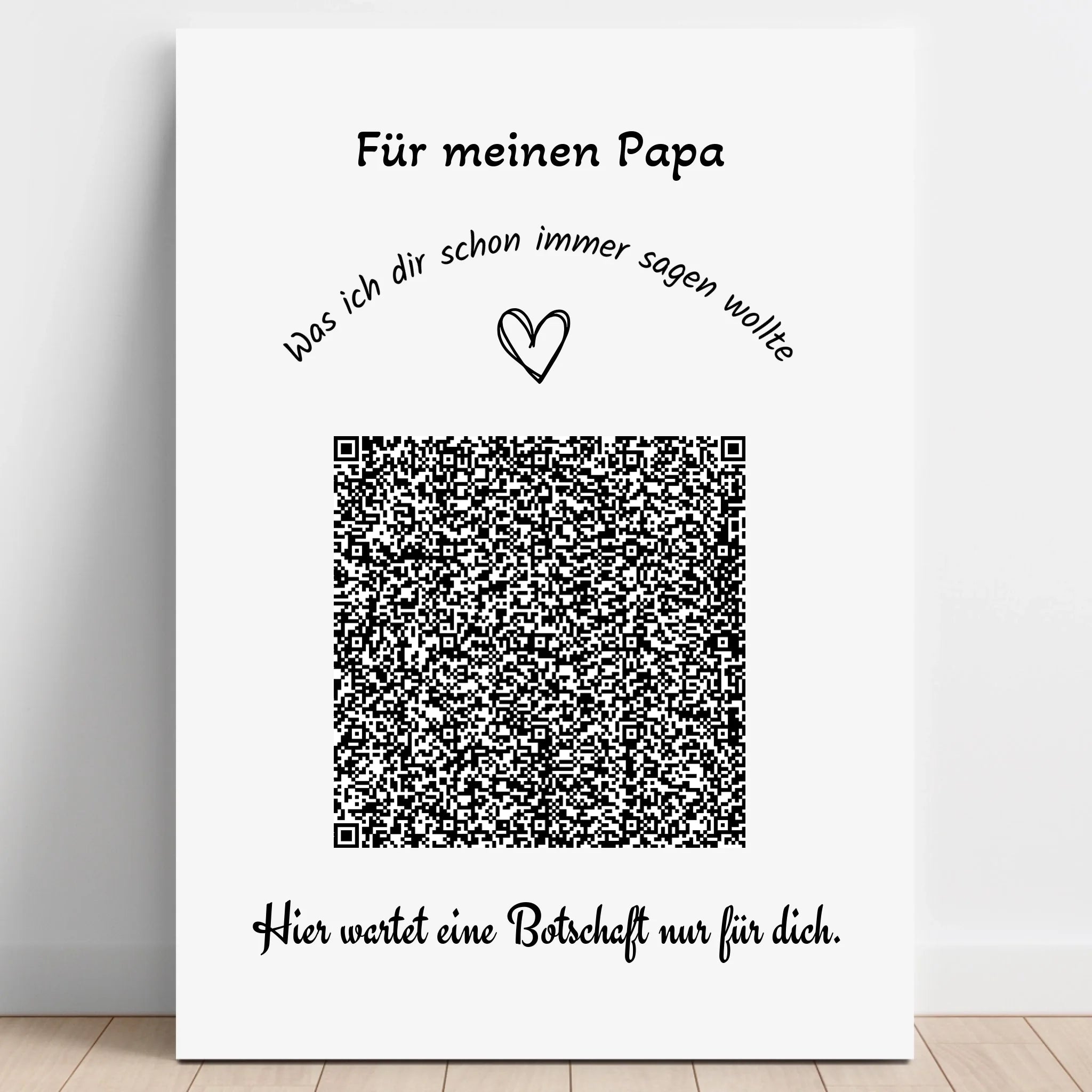 Papa QR Code Poster persönliches Geschenk - Prinolla