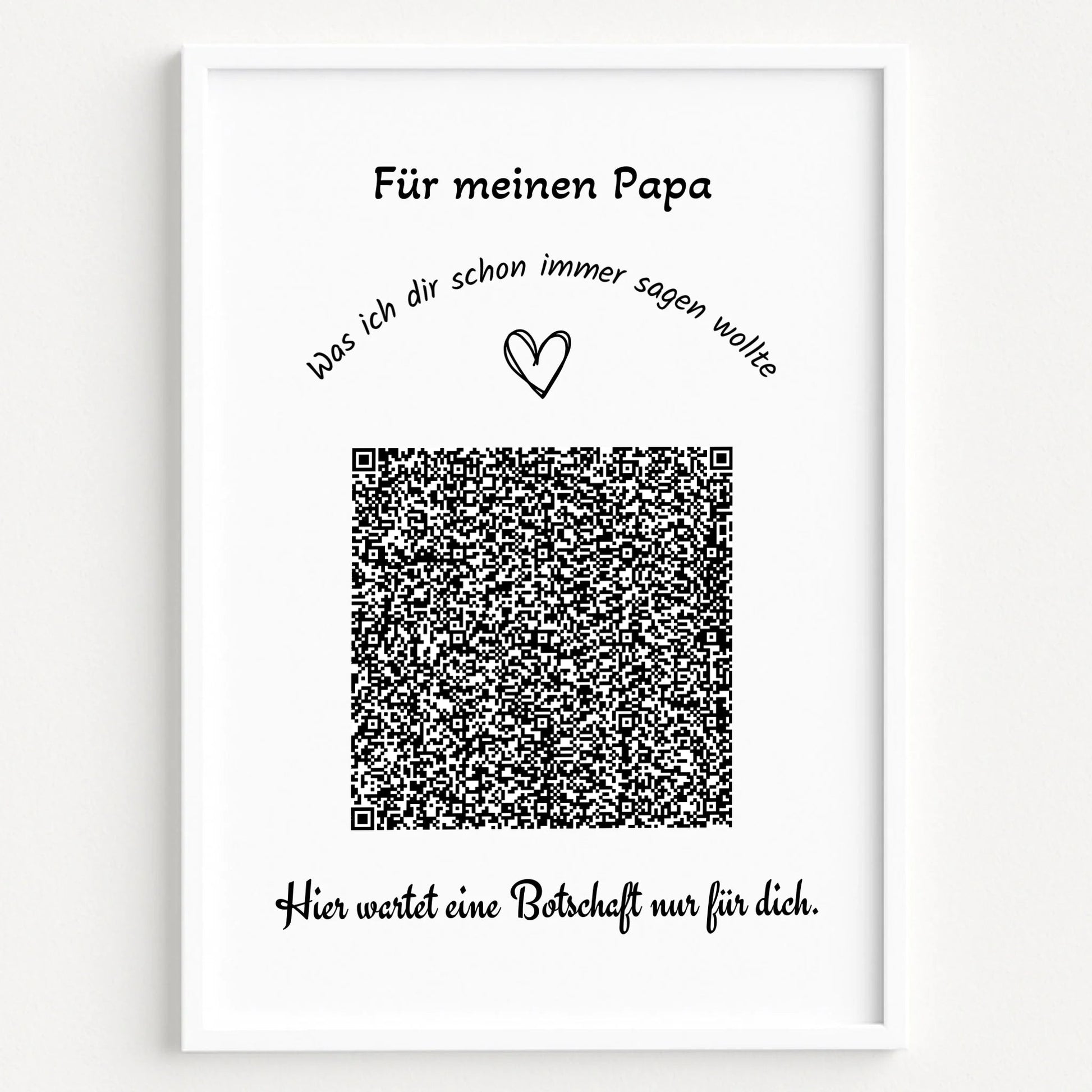 Papa QR Code Poster persönliches Geschenk - Prinolla