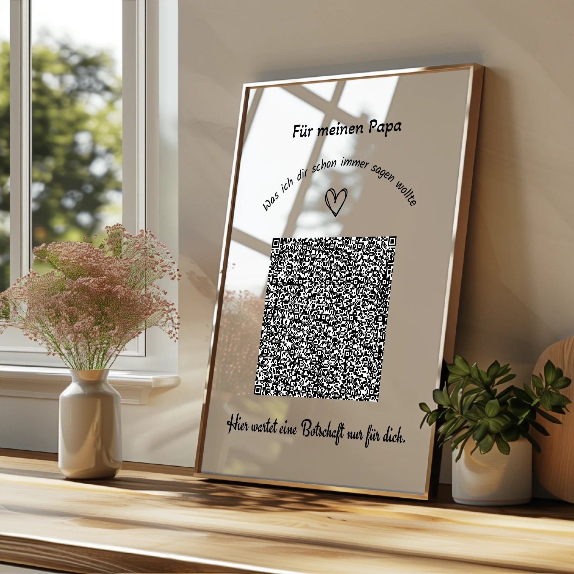 Papa QR Code Poster persönliches Geschenk - Prinolla