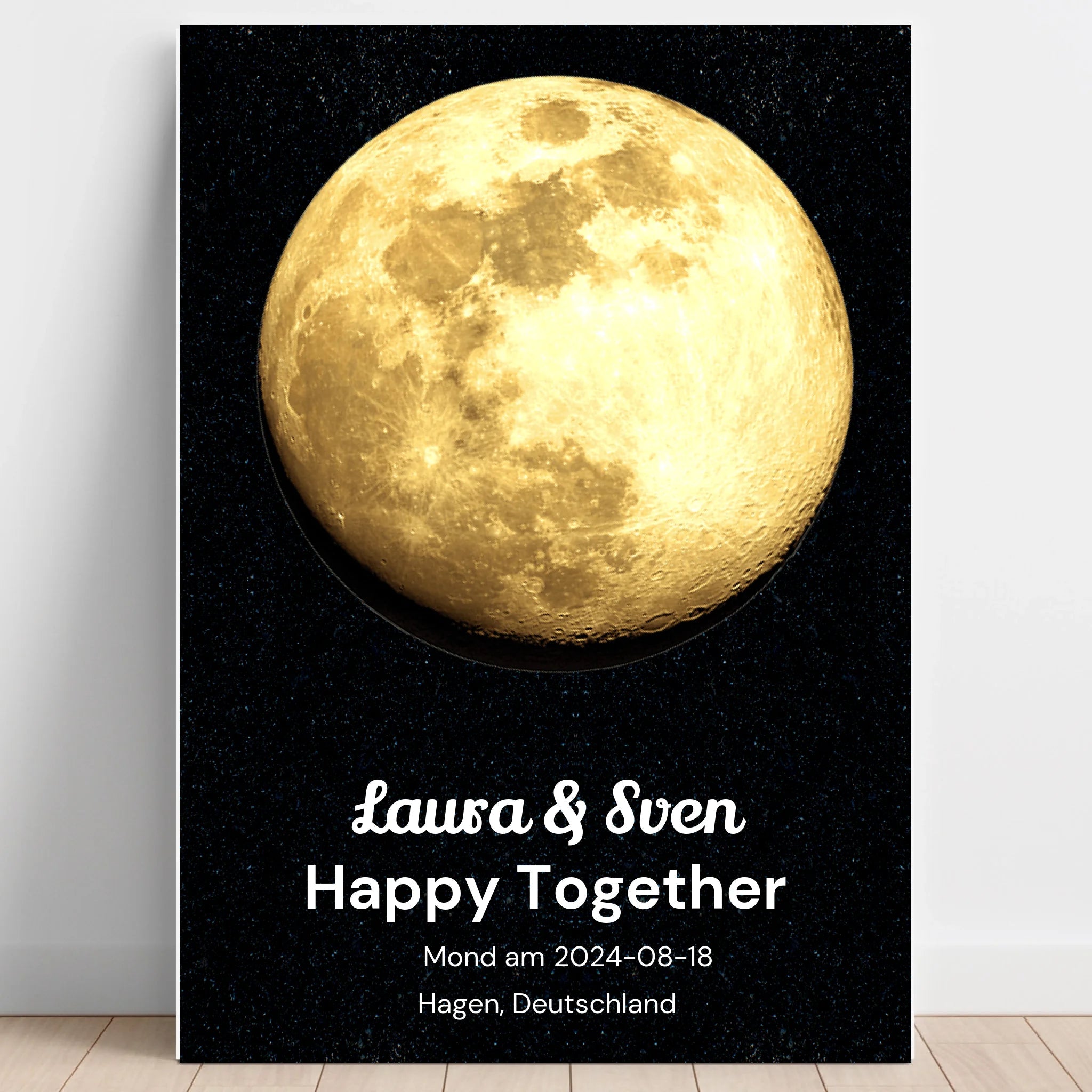 Partner Mondposter Jahrestag & Geburtstag Geschenk - Prinolla