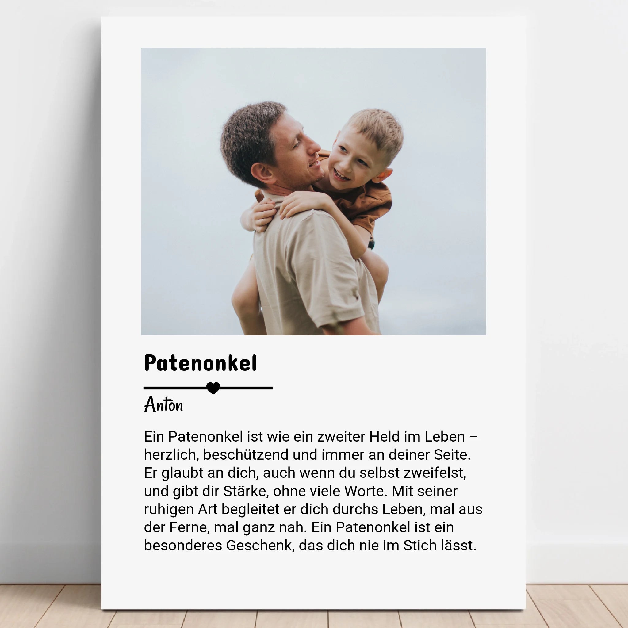 Patenonkel Definitionsposter Danke & Geburtstag Geschenk gestalten - Prinolla