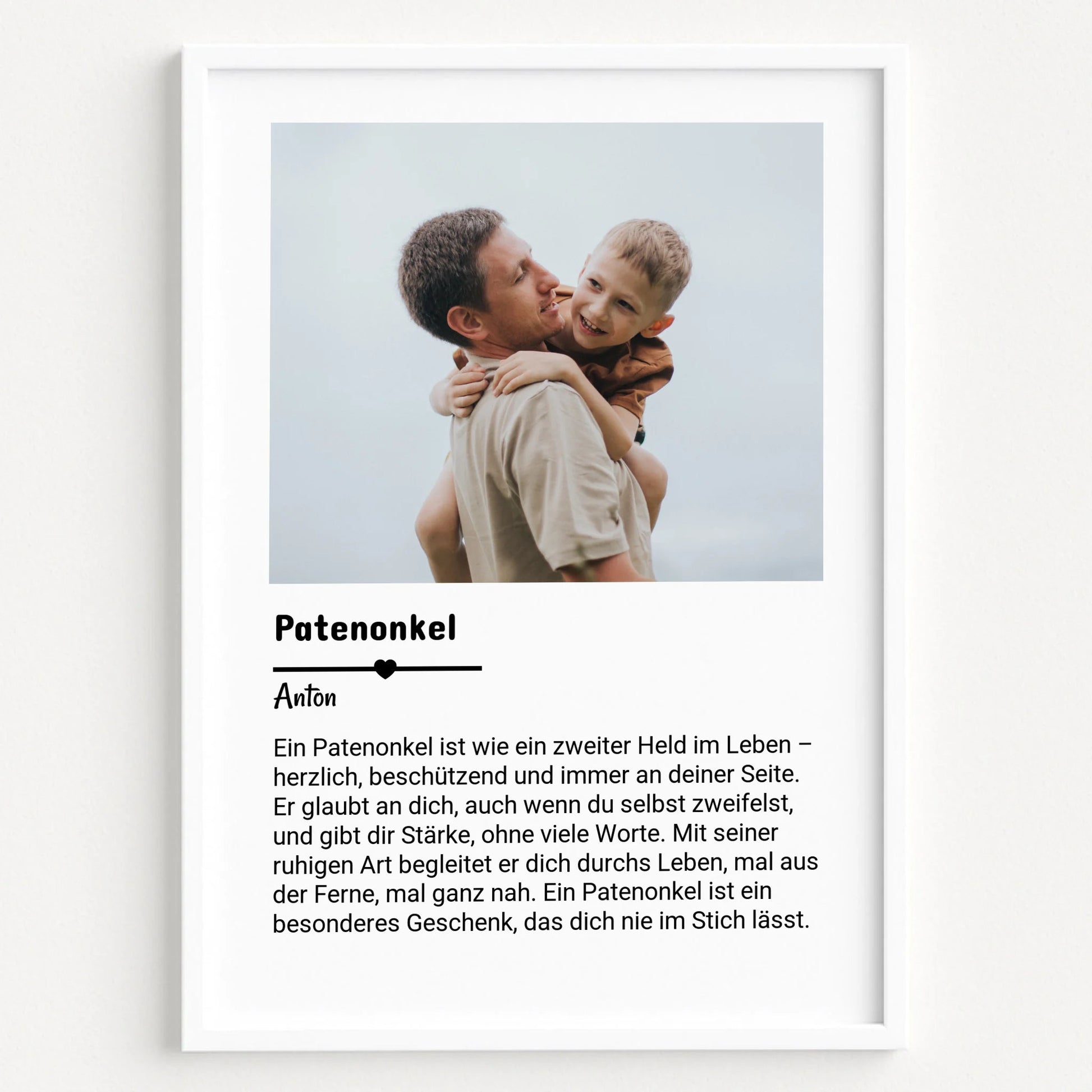Patenonkel Definitionsposter Danke & Geburtstag Geschenk gestalten - Prinolla