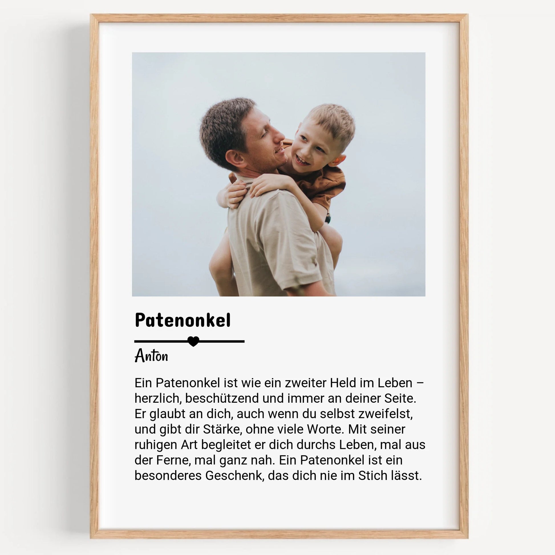 Patenonkel Definitionsposter Danke & Geburtstag Geschenk gestalten - Prinolla