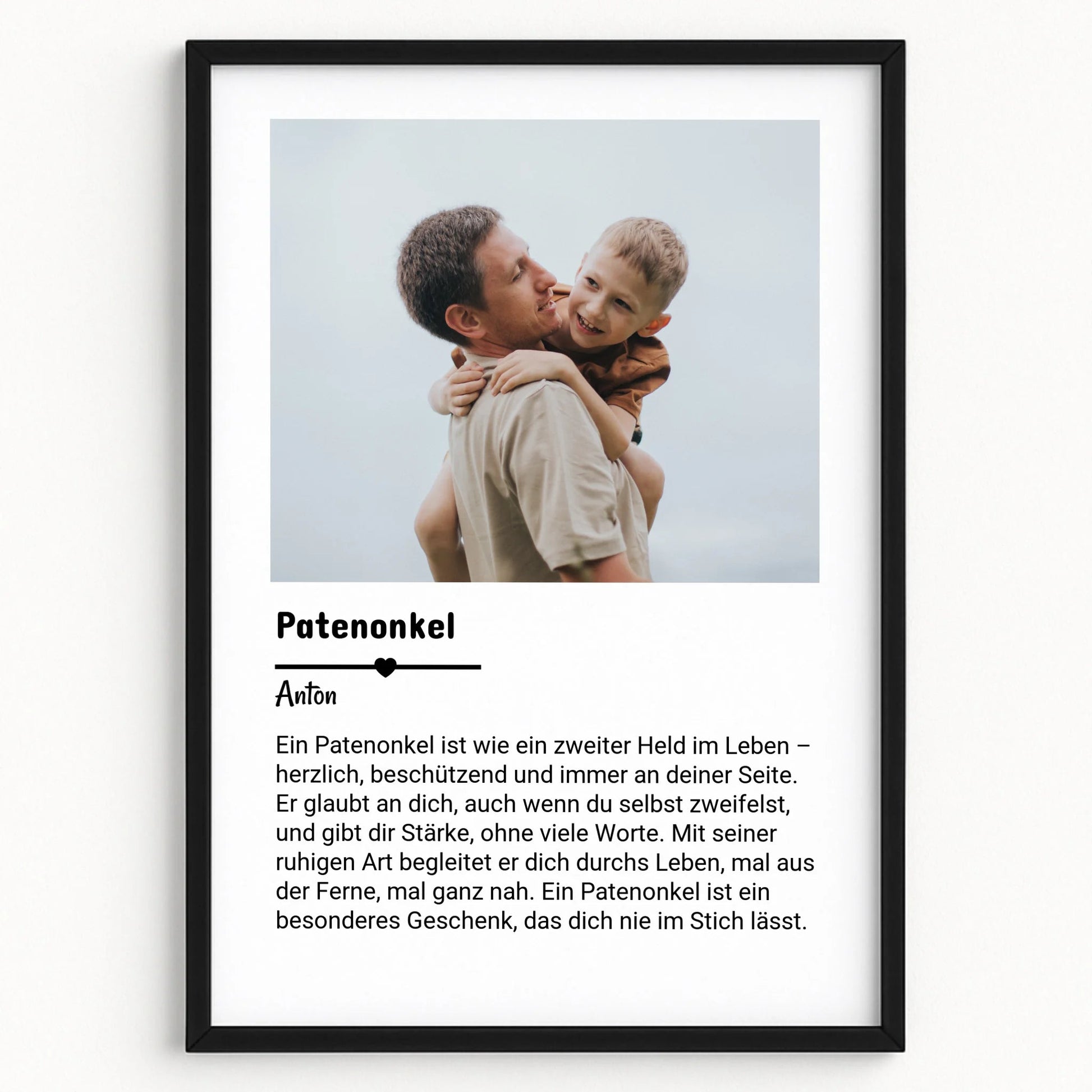 Patenonkel Definitionsposter Danke & Geburtstag Geschenk gestalten - Prinolla