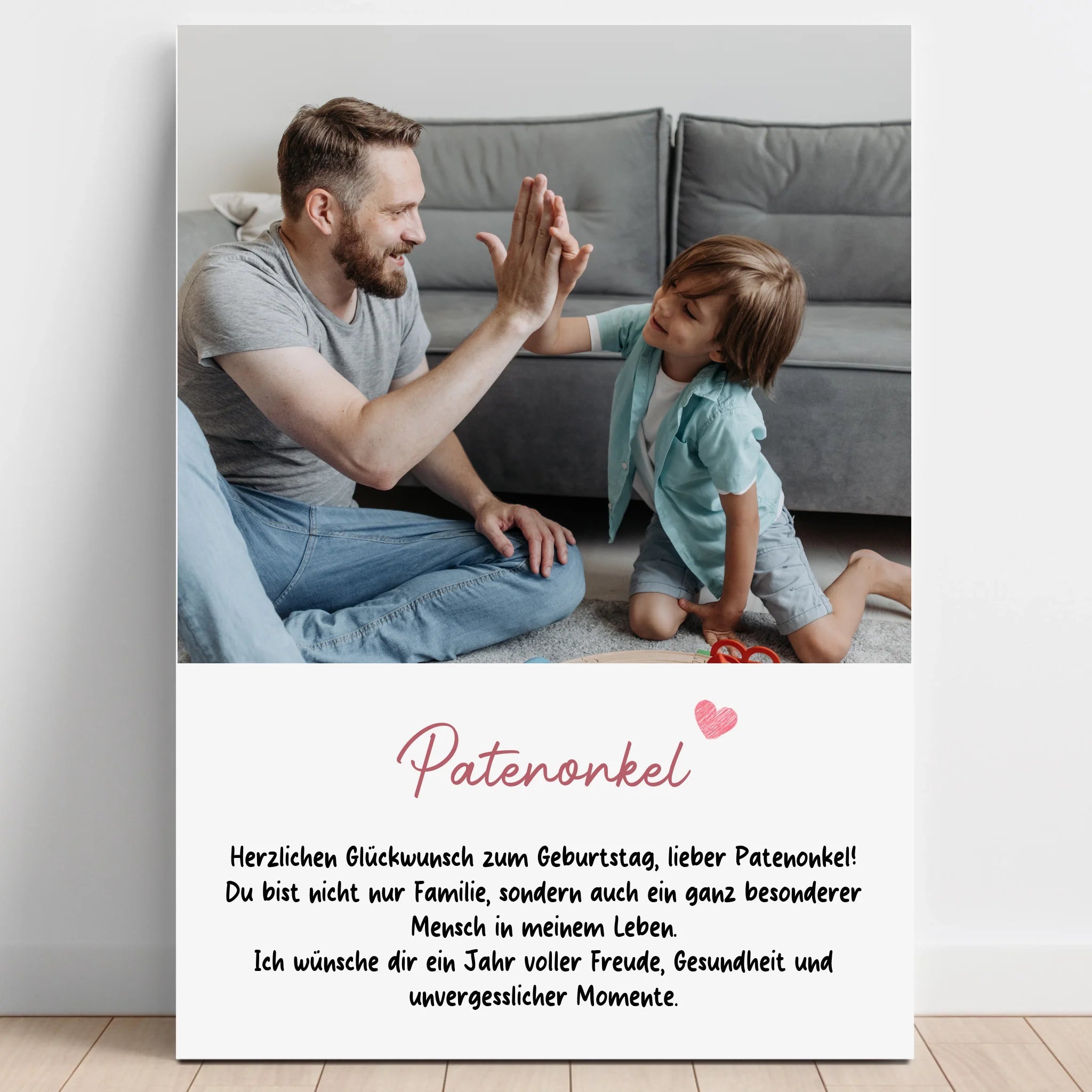 Patenonkel Fotogeschenk Bild mit Spruch selber gestalten - Prinolla