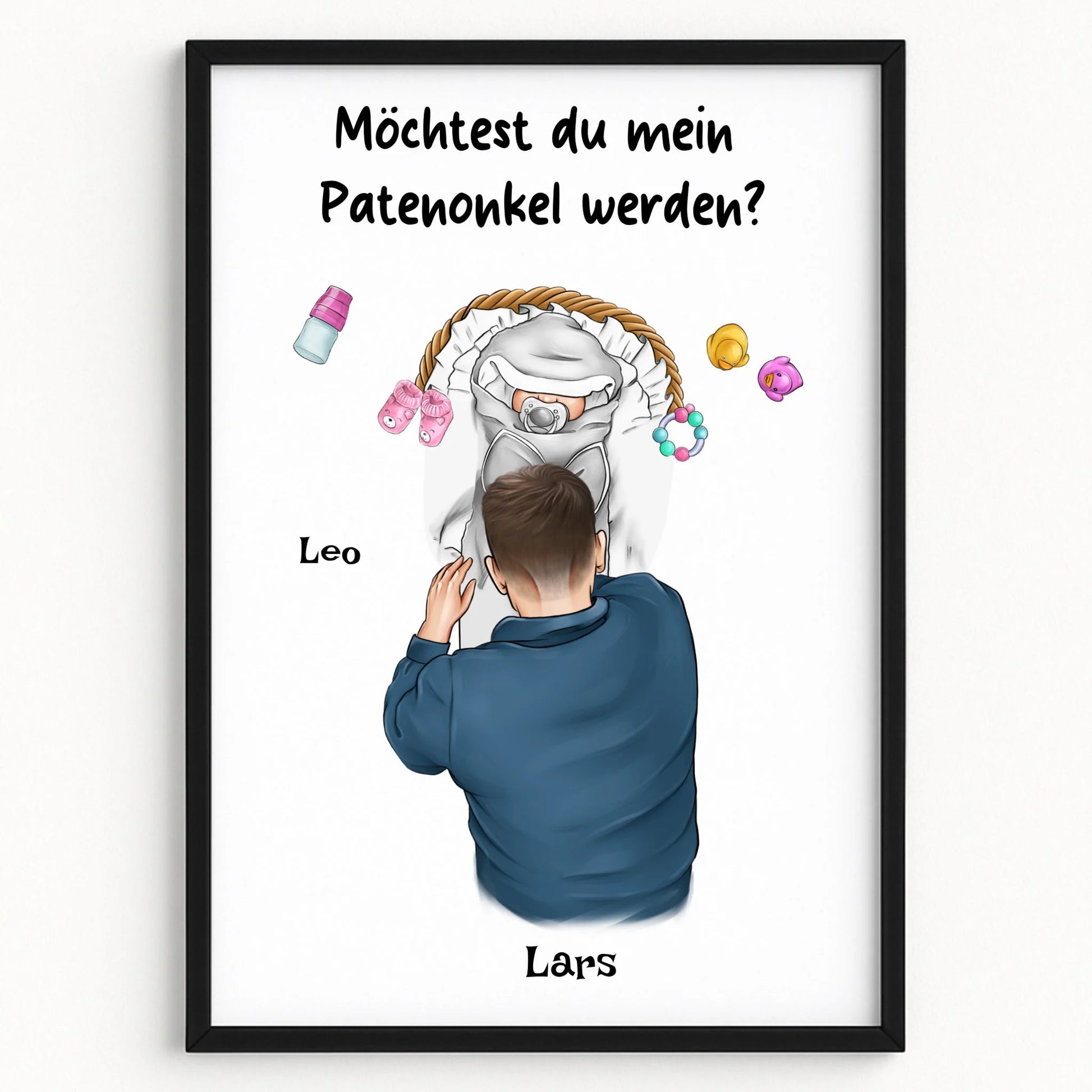 Patenonkel fragen Geschenk Poster personalisiert - Prinolla