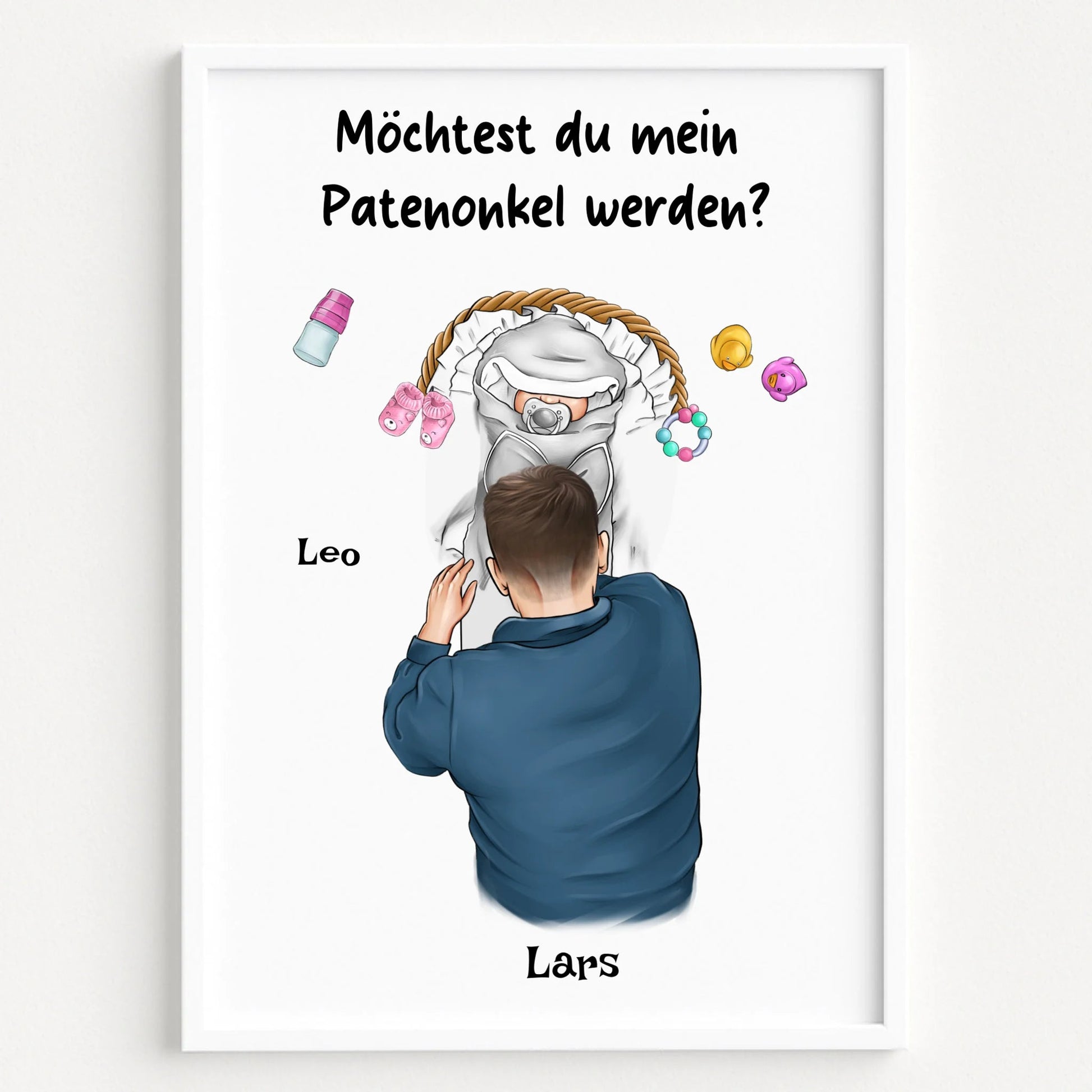 Patenonkel fragen Geschenk Poster personalisiert - Prinolla