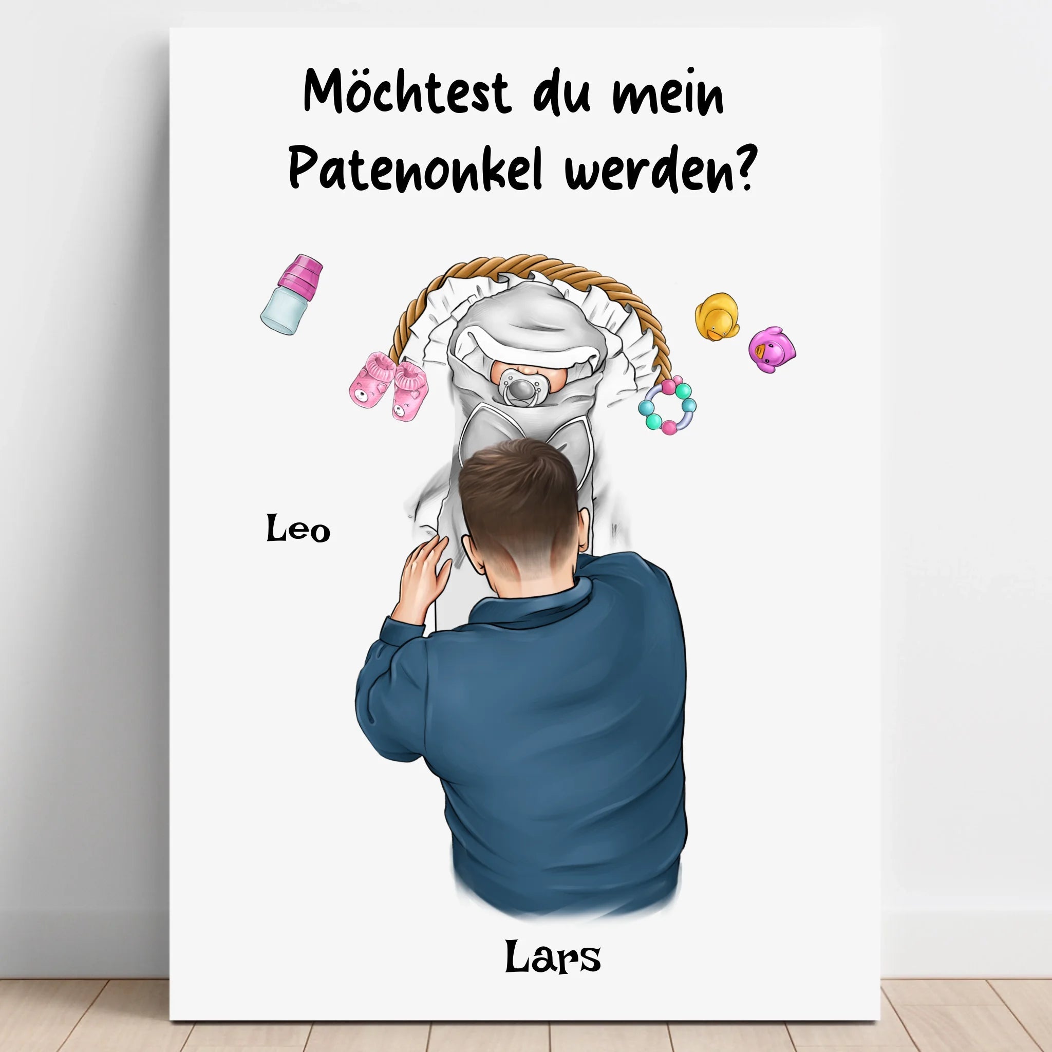 Patenonkel fragen Geschenk Poster personalisiert - Prinolla