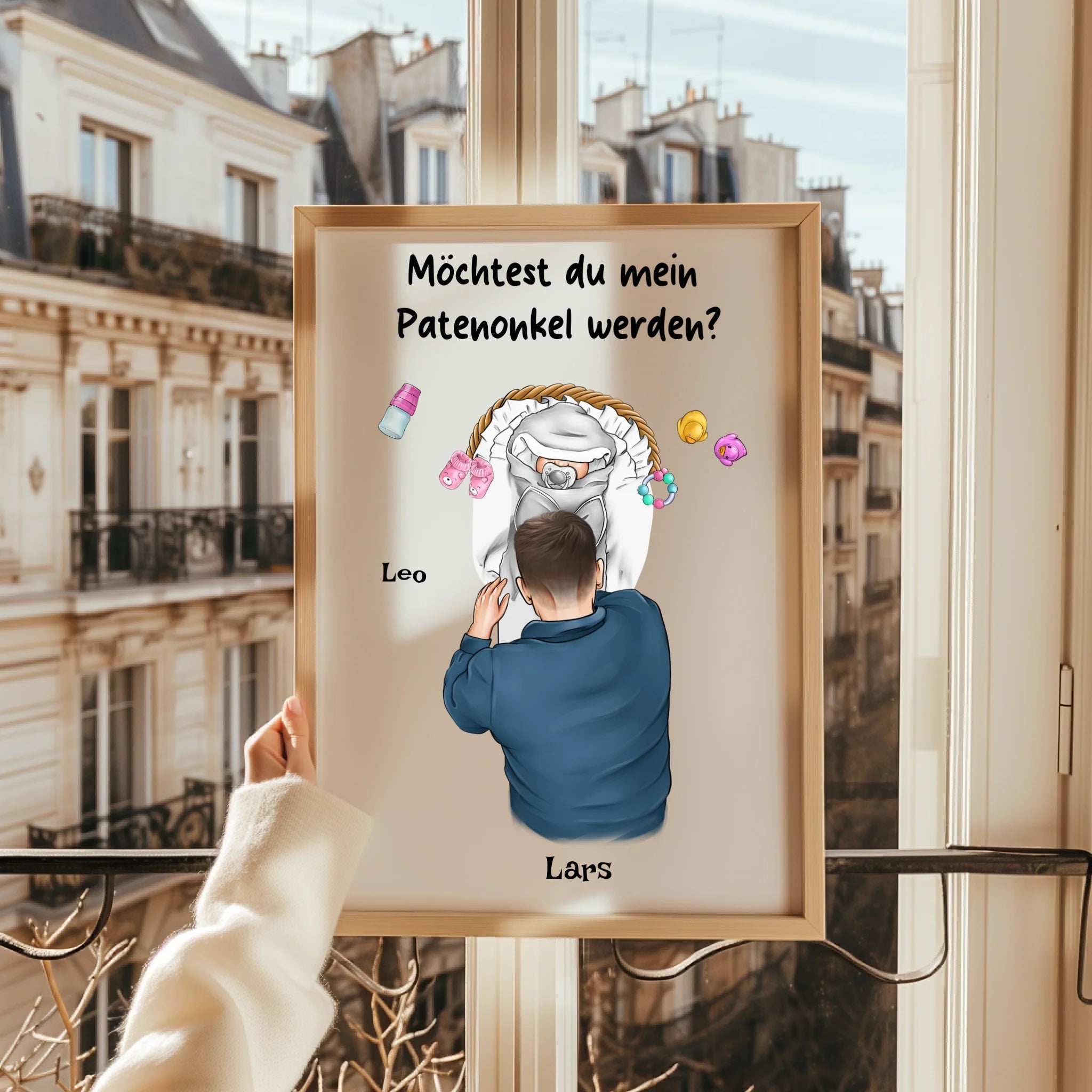 Patenonkel fragen Geschenk Poster personalisiert - Prinolla