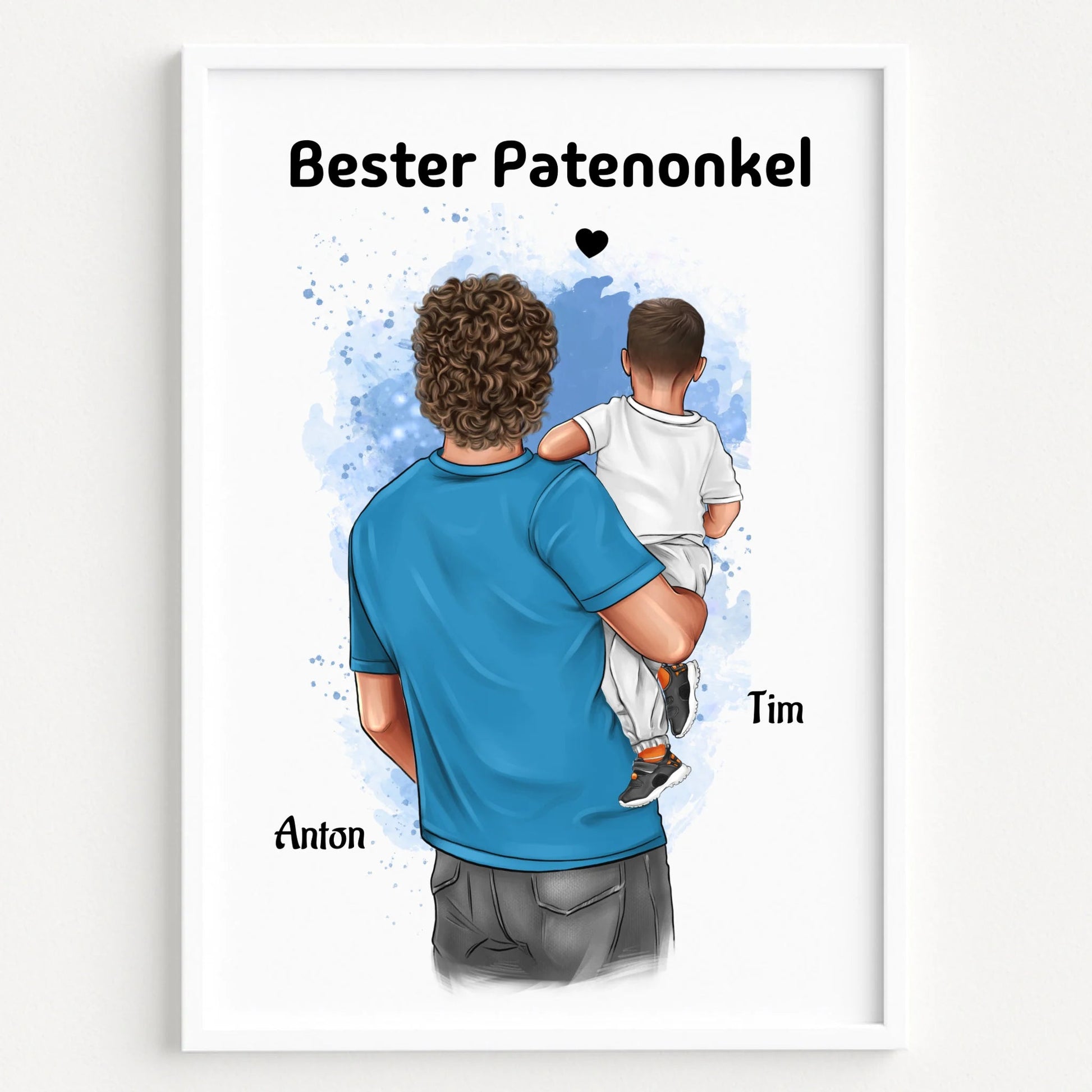 Patenonkel Kind Junge Bild Geschenk personalisiert - Prinolla