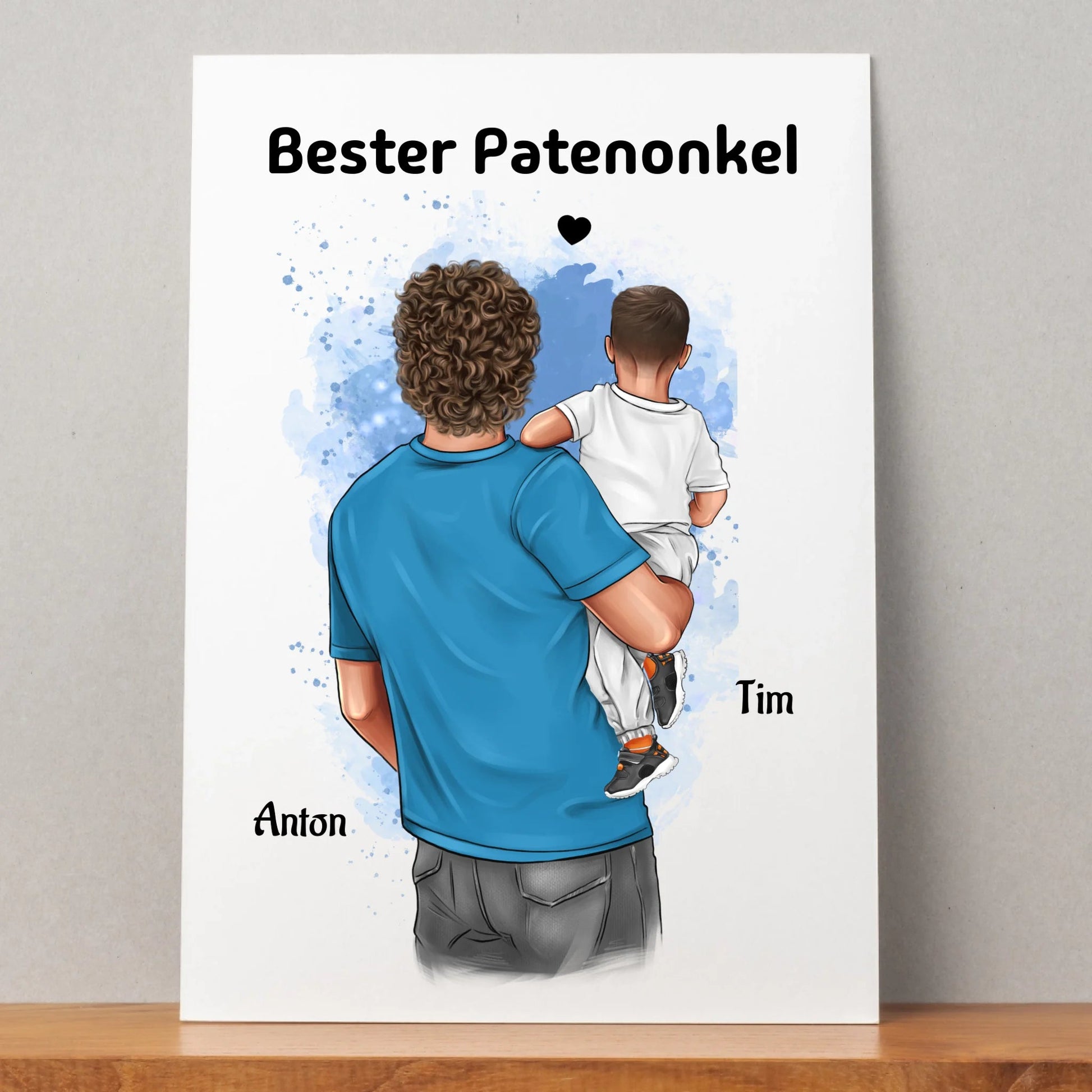 Patenonkel Kind Junge Bild Geschenk personalisiert - Prinolla