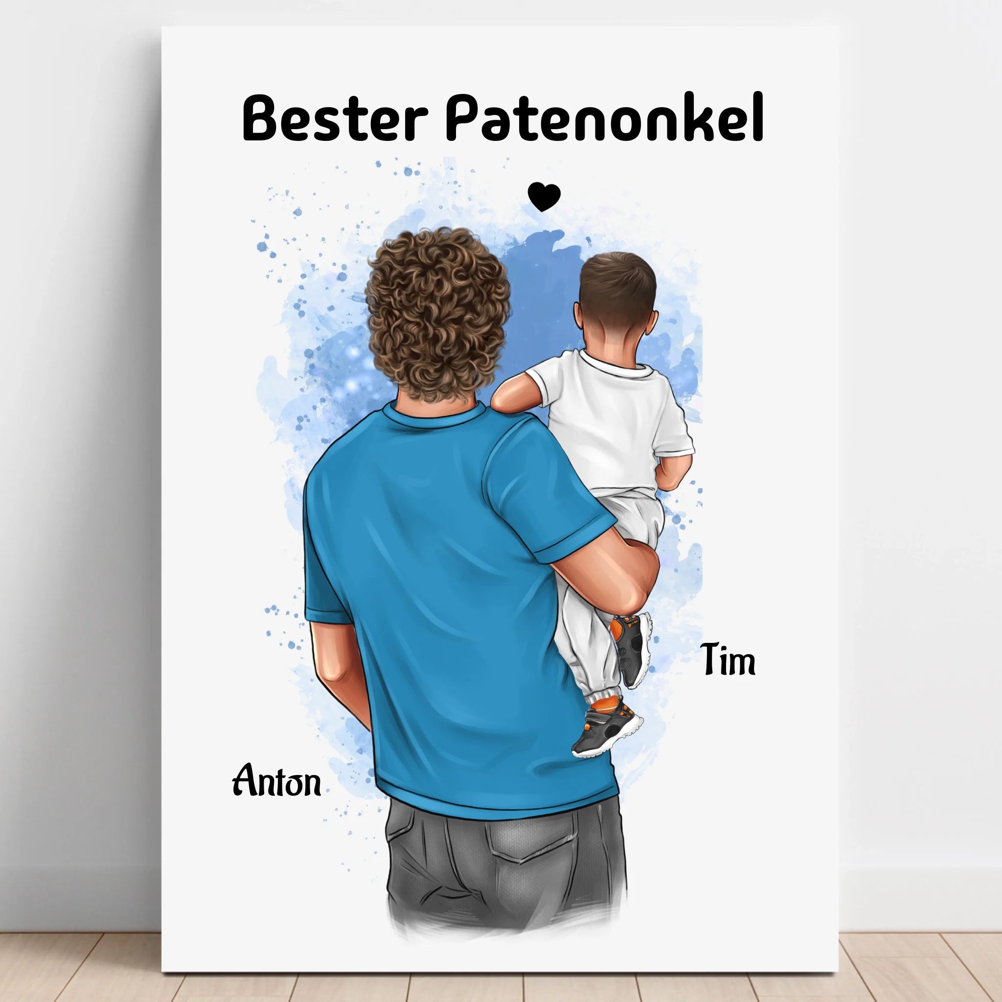Patenonkel Kind Junge Bild Geschenk personalisiert - Prinolla