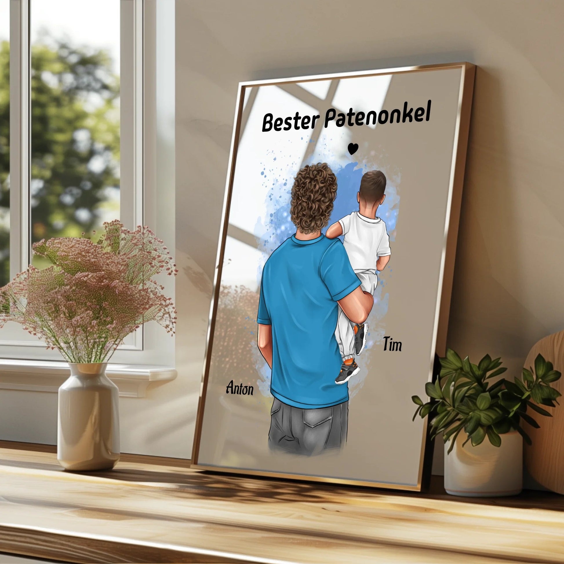 Patenonkel Kind Junge Bild Geschenk personalisiert - Prinolla