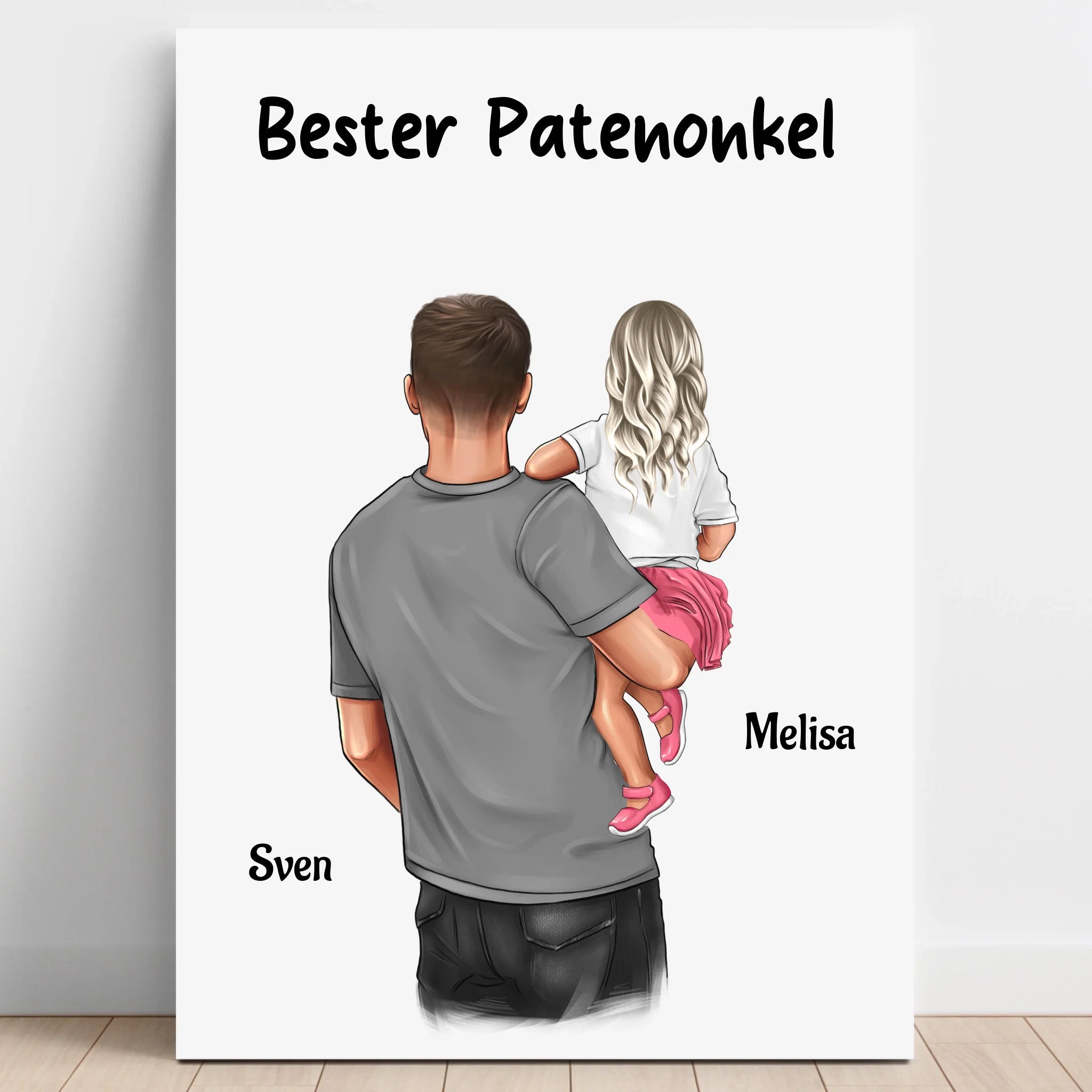 Patenonkel Mädchen Kind Bild Geschenk personalisiert - Prinolla