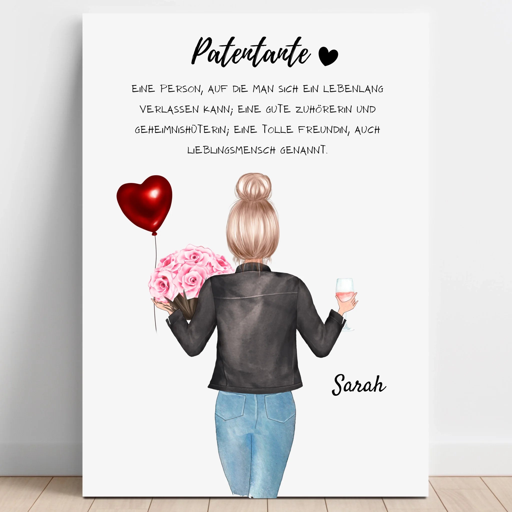 Patentante Definition Poster Geschenk personalisiert - Prinolla