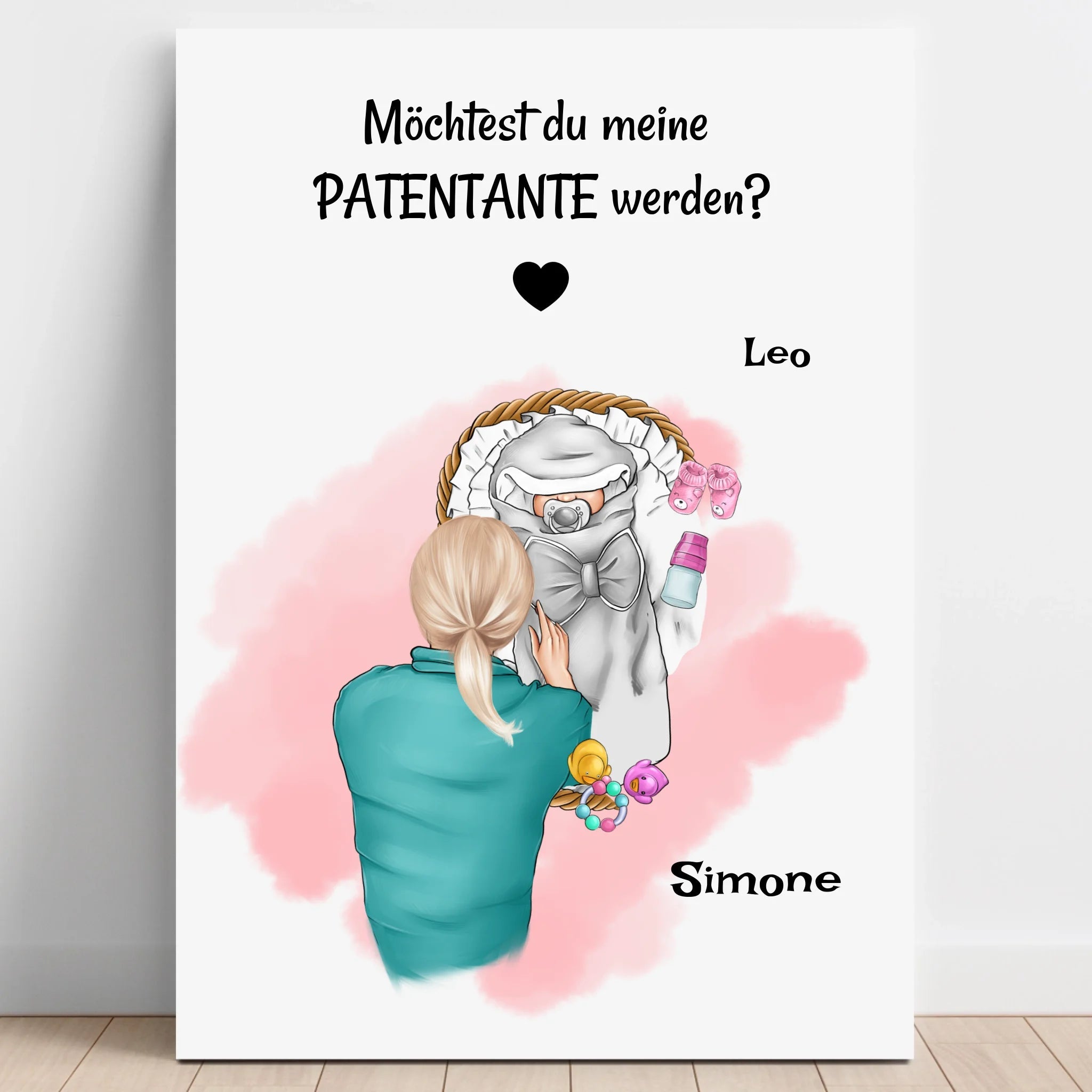 Patentante Fragen Geschenk Poster gestalten - Prinolla